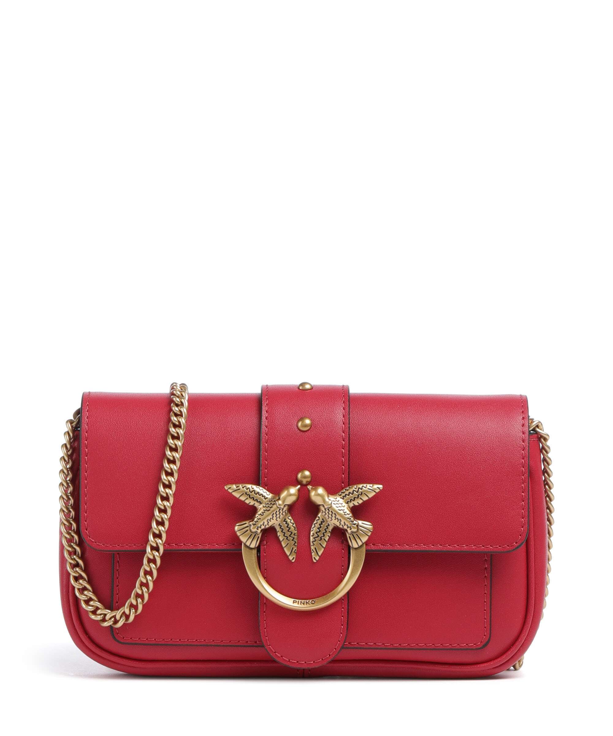 Pinko Love One Pocket Portfel rosso rio/antique gold