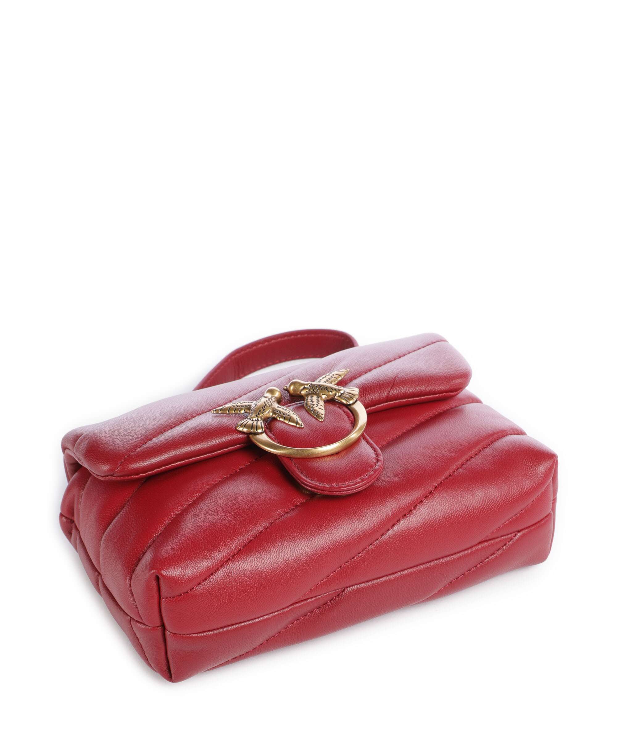 Pinko Love Puff Baby Torba na ramię rosso scuro/antique gold - Image 6