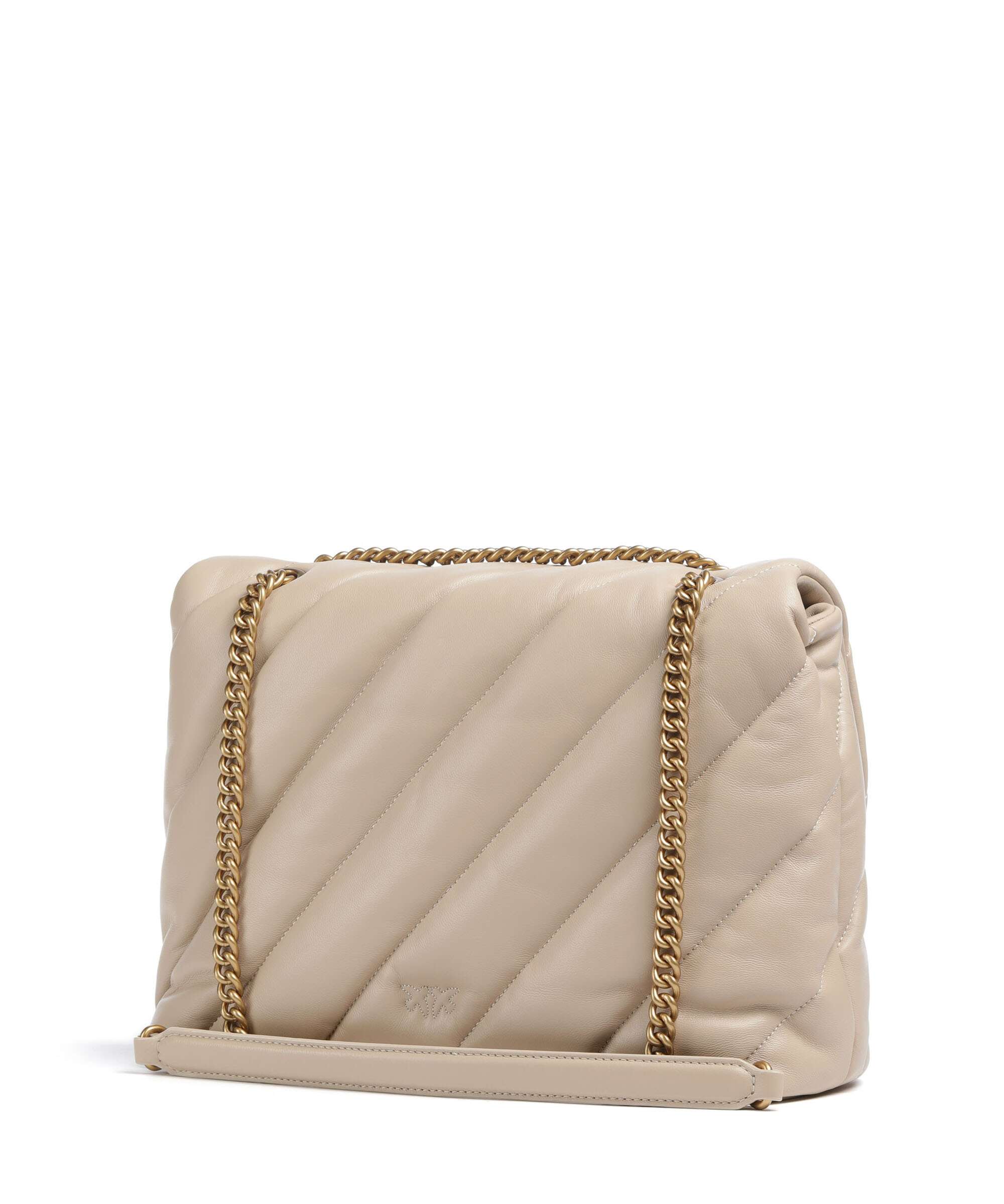 Pinko Love Puff Big Torba na ramię beige/grigio fumo/antique gold - Image 2