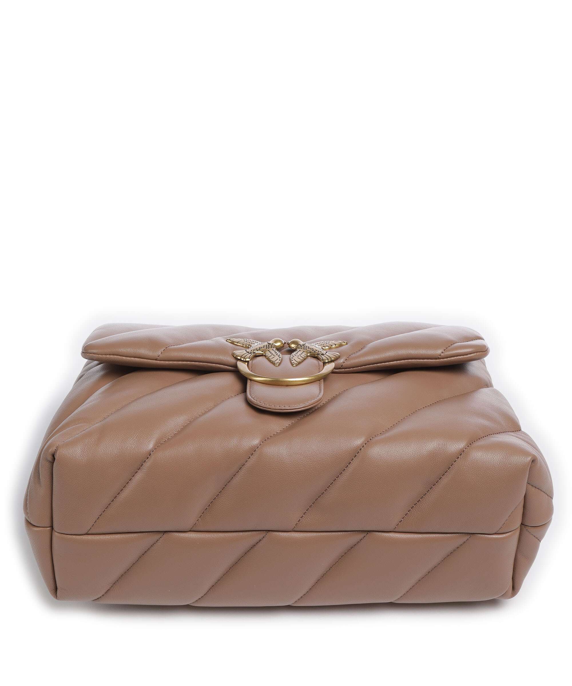 Pinko Love Puff Big Torba na ramię biscotto zenzero/antique gold - Image 4