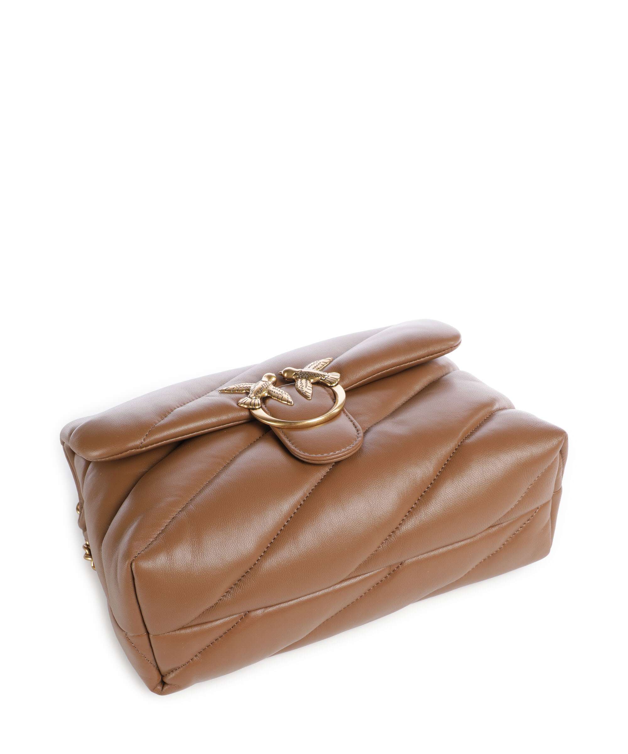 Pinko Love Puff Classic Torba na ramię marrone cognac/antique gold - Image 4