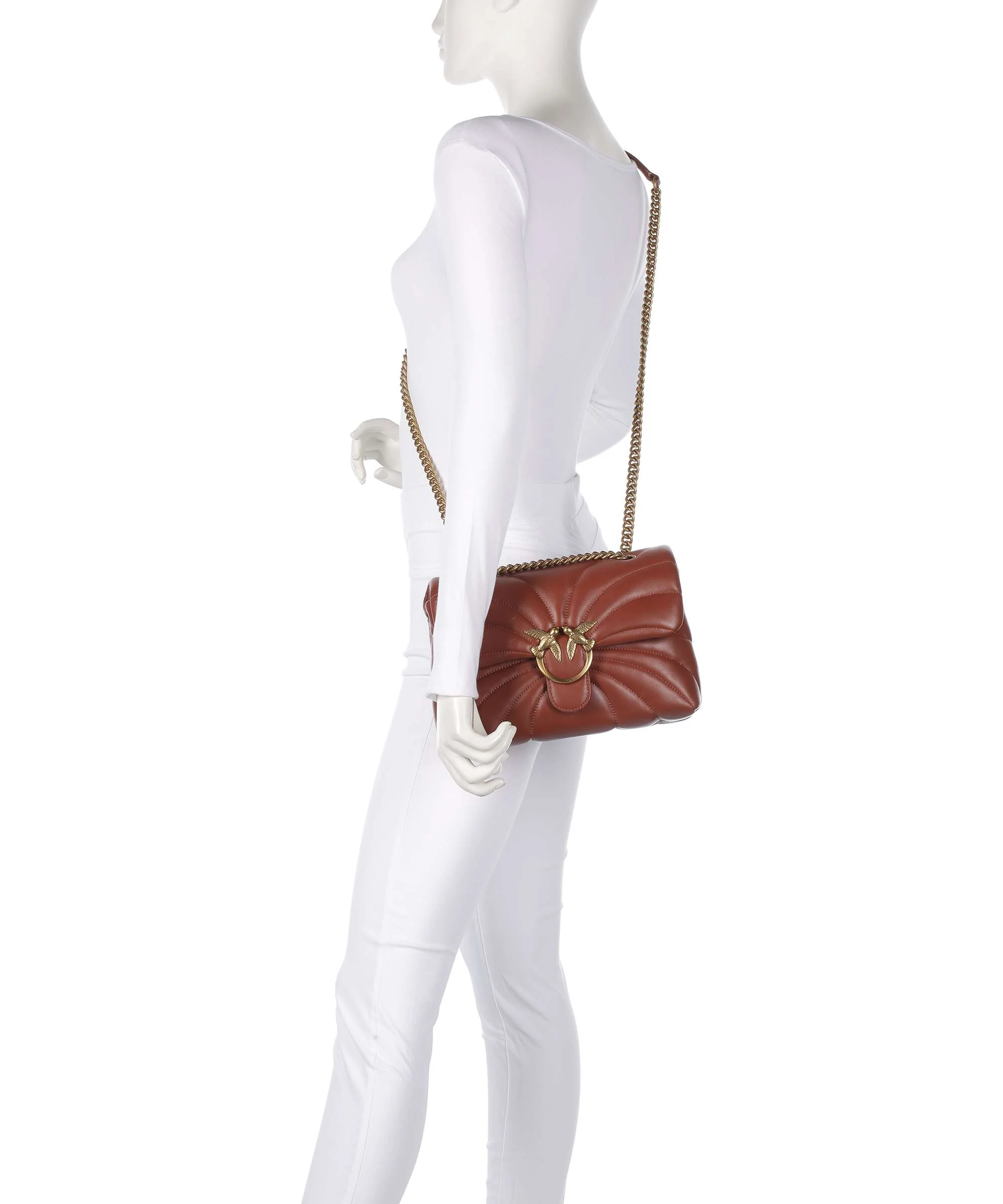 Pinko Love Puff Classic Torba na ramię arabo/antique gold - Image 4
