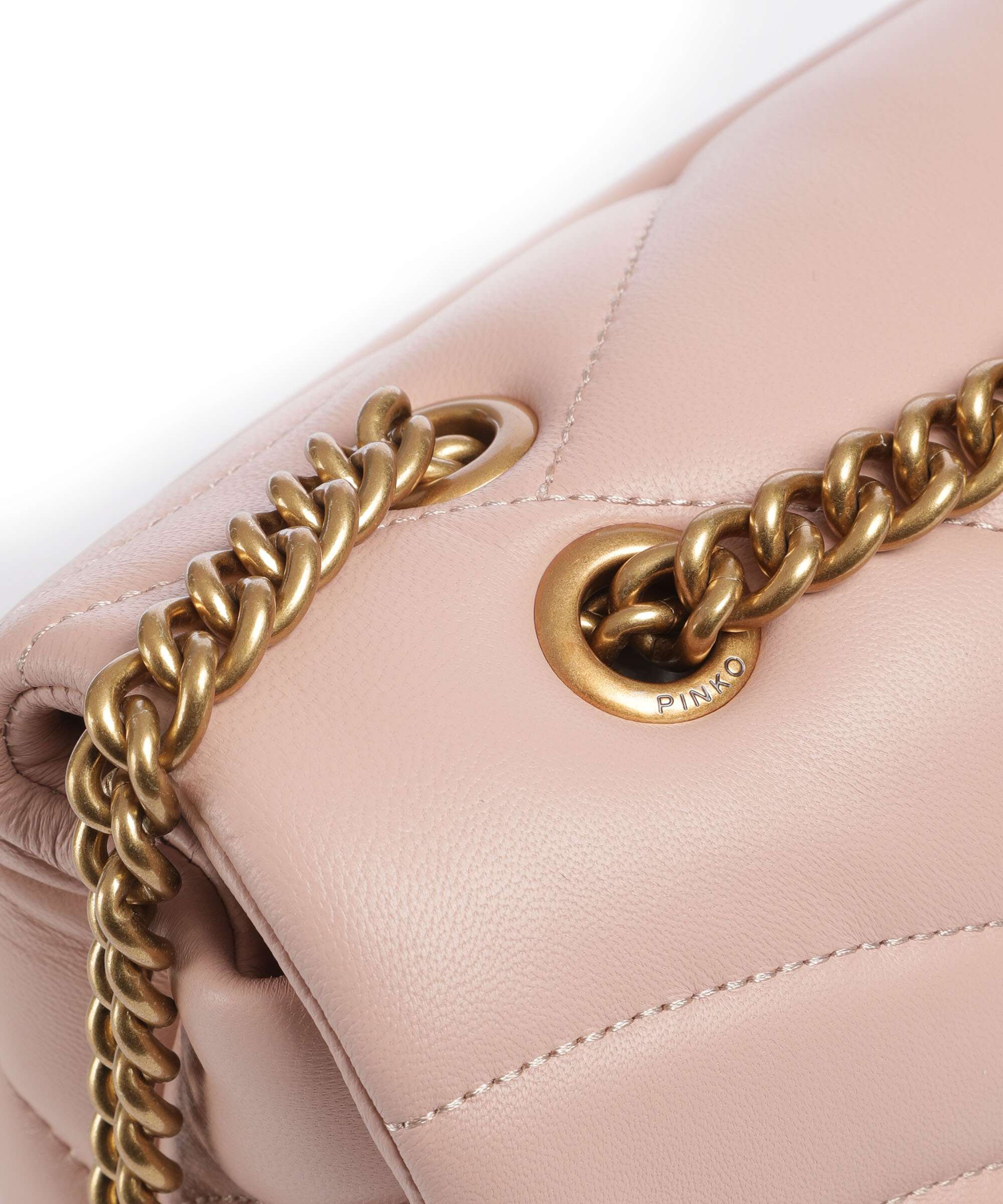 Pinko Love Puff Classic Torba na ramię cipria/antique gold - Image 5