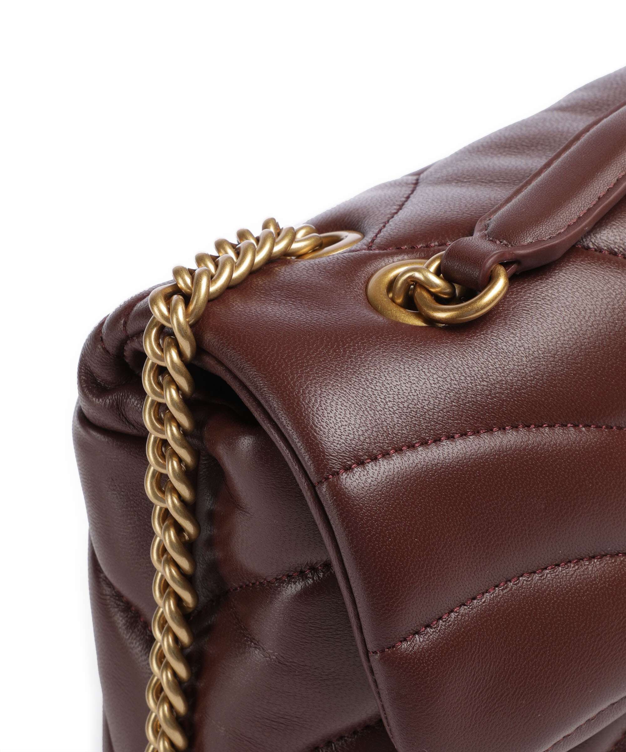 Pinko Love Puff Classic Torba na ramię burgundy wine/antique gold - Image 5