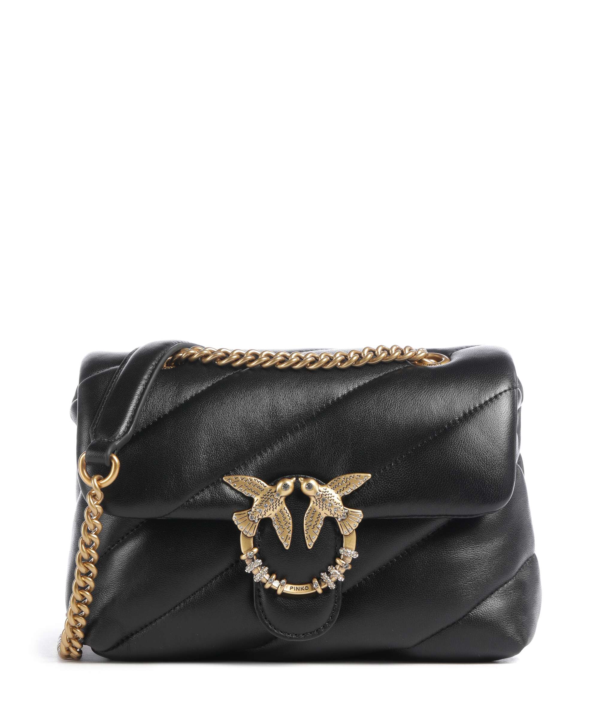 Pinko Love Puff Mini New Buckle Torba na ramię nero/antique gold