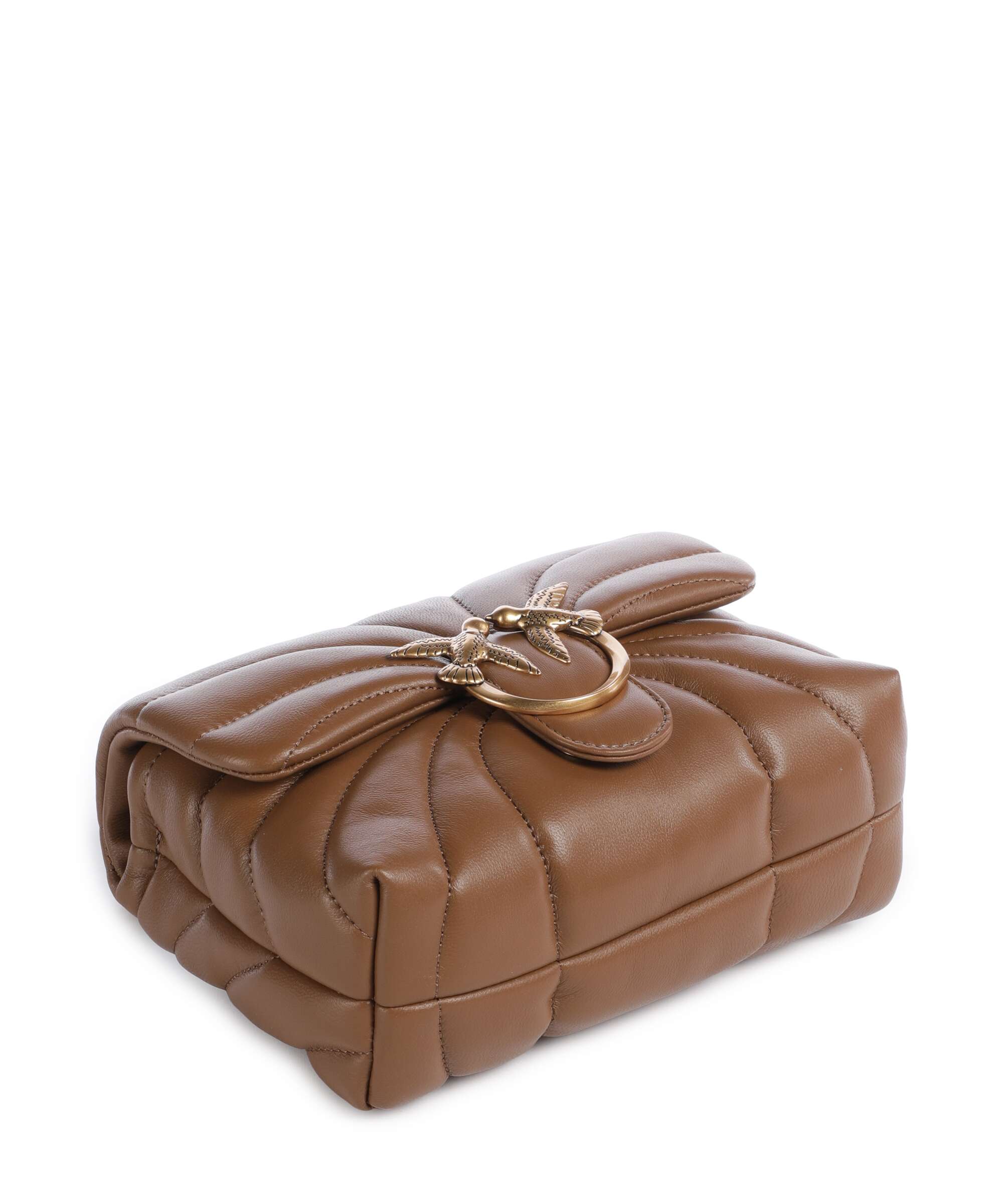 Pinko Love Puff Mini Torba na ramię marrone cognac/antique gold - Image 6