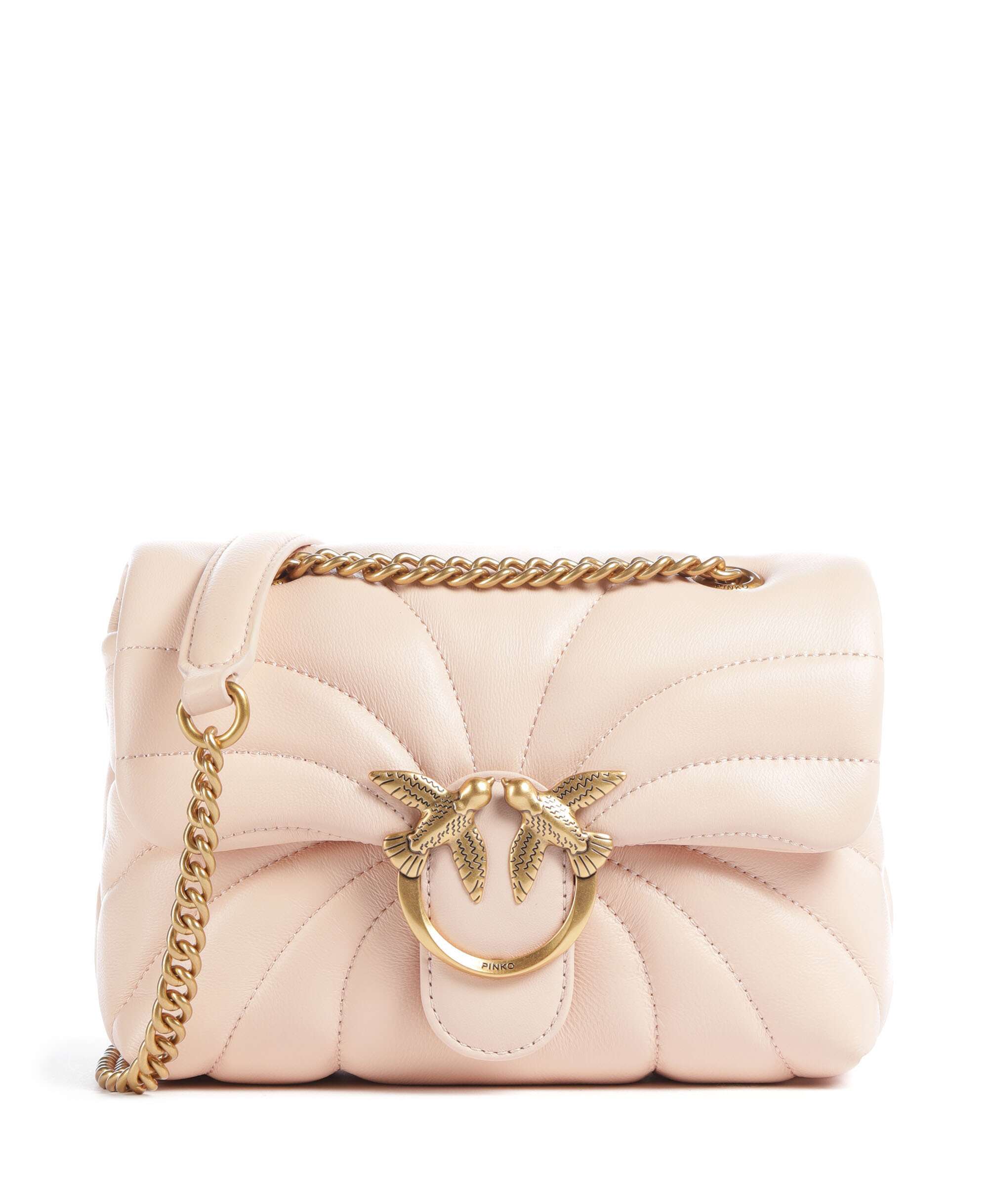 Pinko Love Puff Mini Torba na ramię rosa cammeo/antique gold