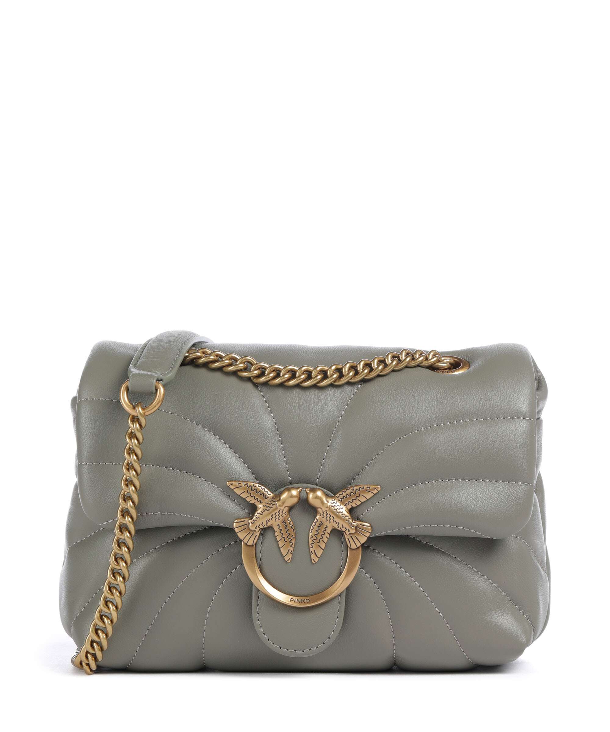 Pinko Love Puff Mini Torba na ramię verde vertiver/antique gold