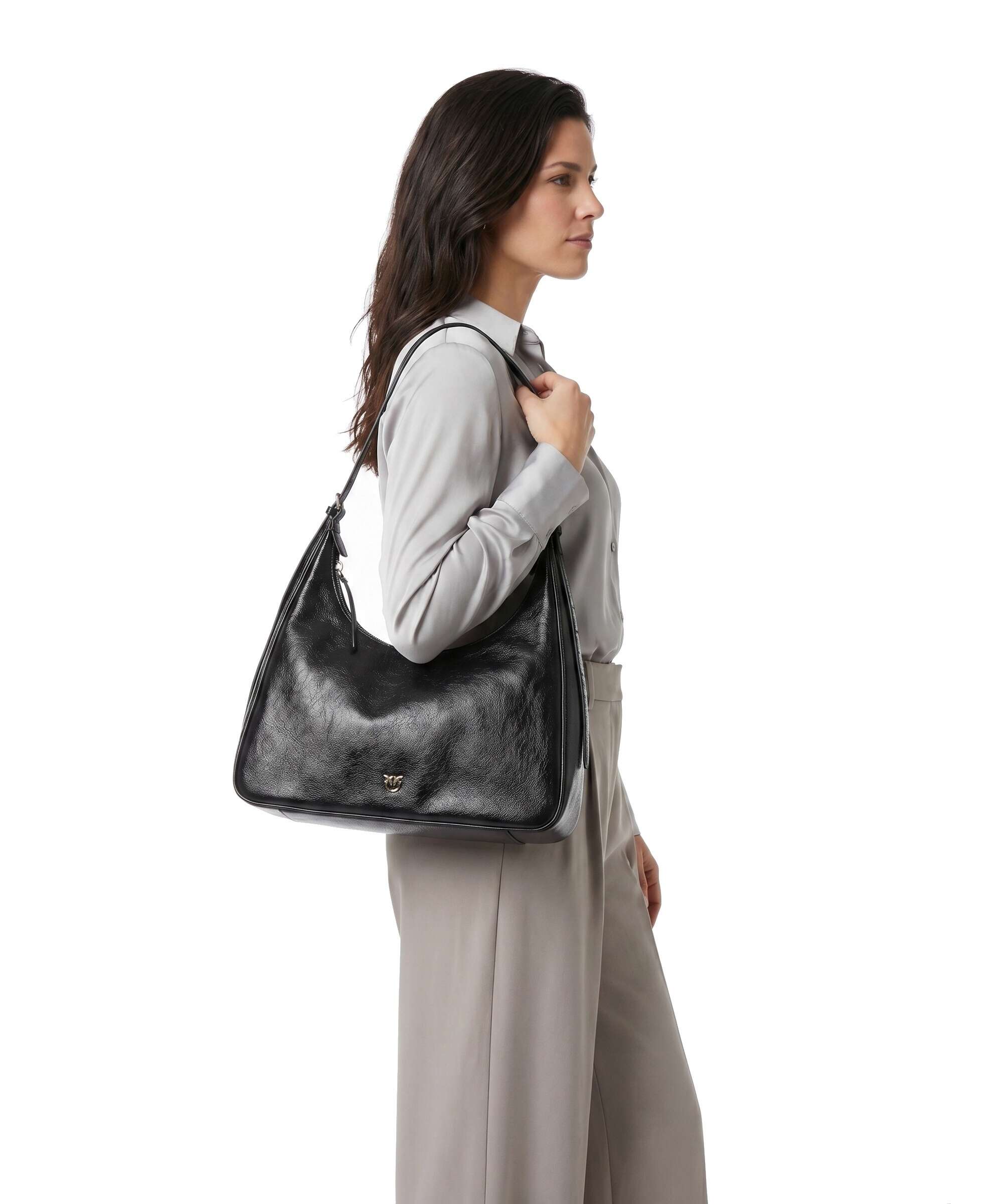 Pinko Miss Pinko Classic Torebka worek nero limousine/oro - Image 3