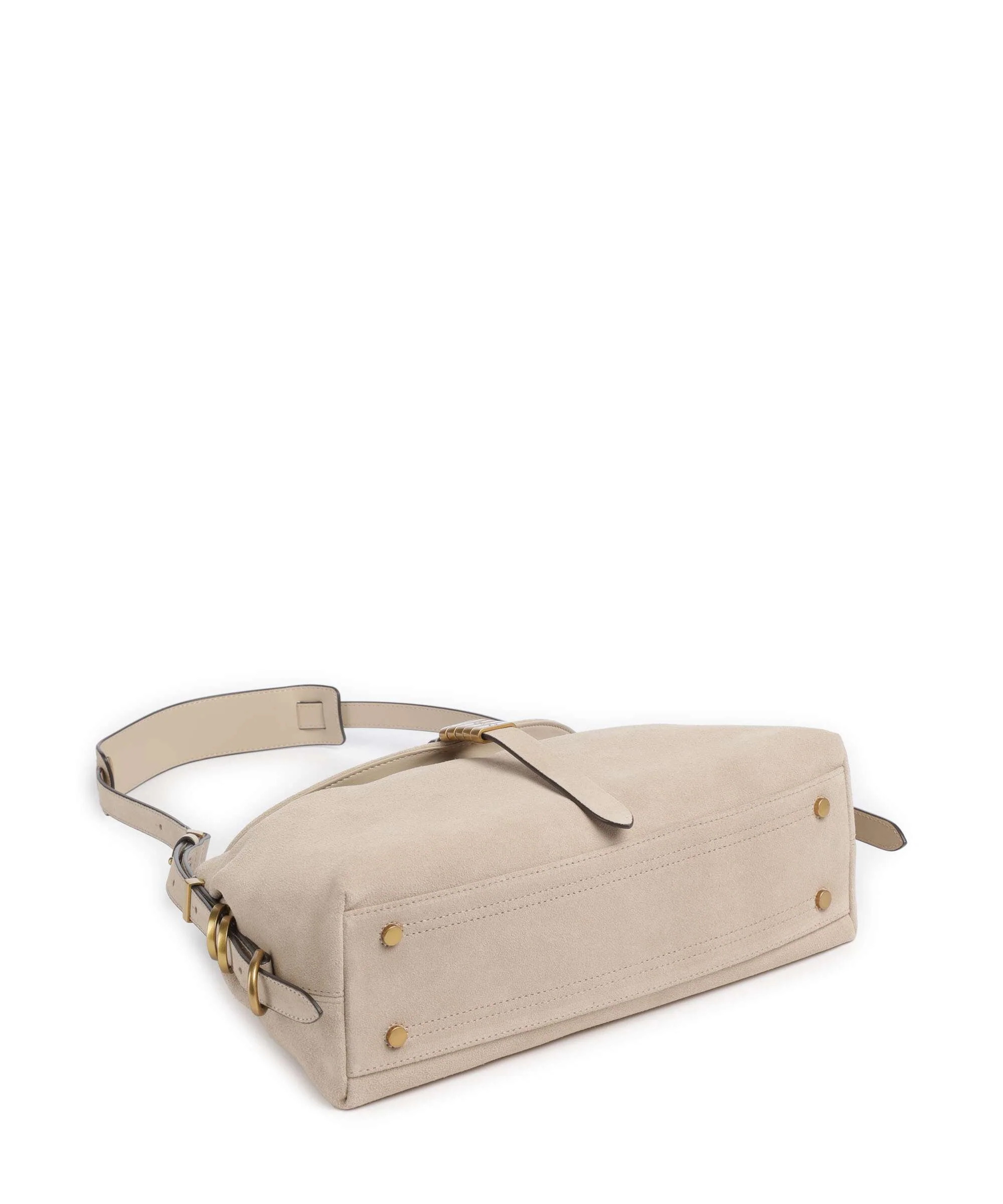 Pinko Saddle Classic Torebka worek beige/grigio fumo/antique gold - Image 4