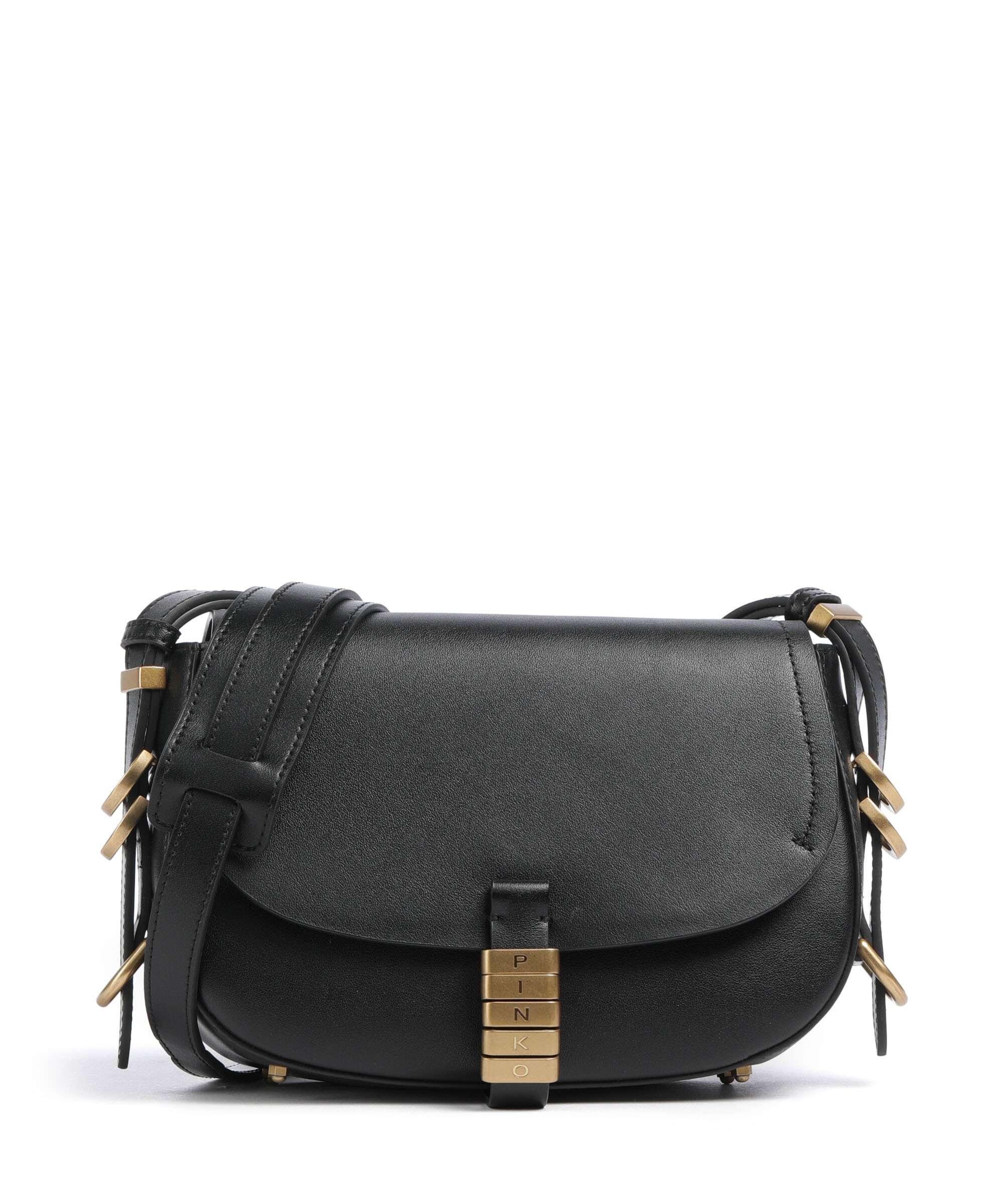 Pinko Saddle Mini Torba przez ramię nero/antique gold
