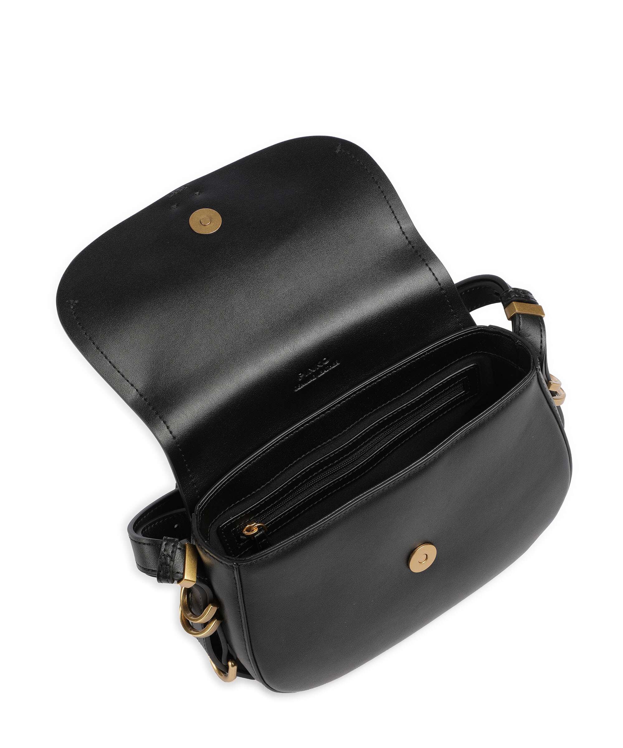 Pinko Saddle Mini Torba przez ramię nero/antique gold - Image 6