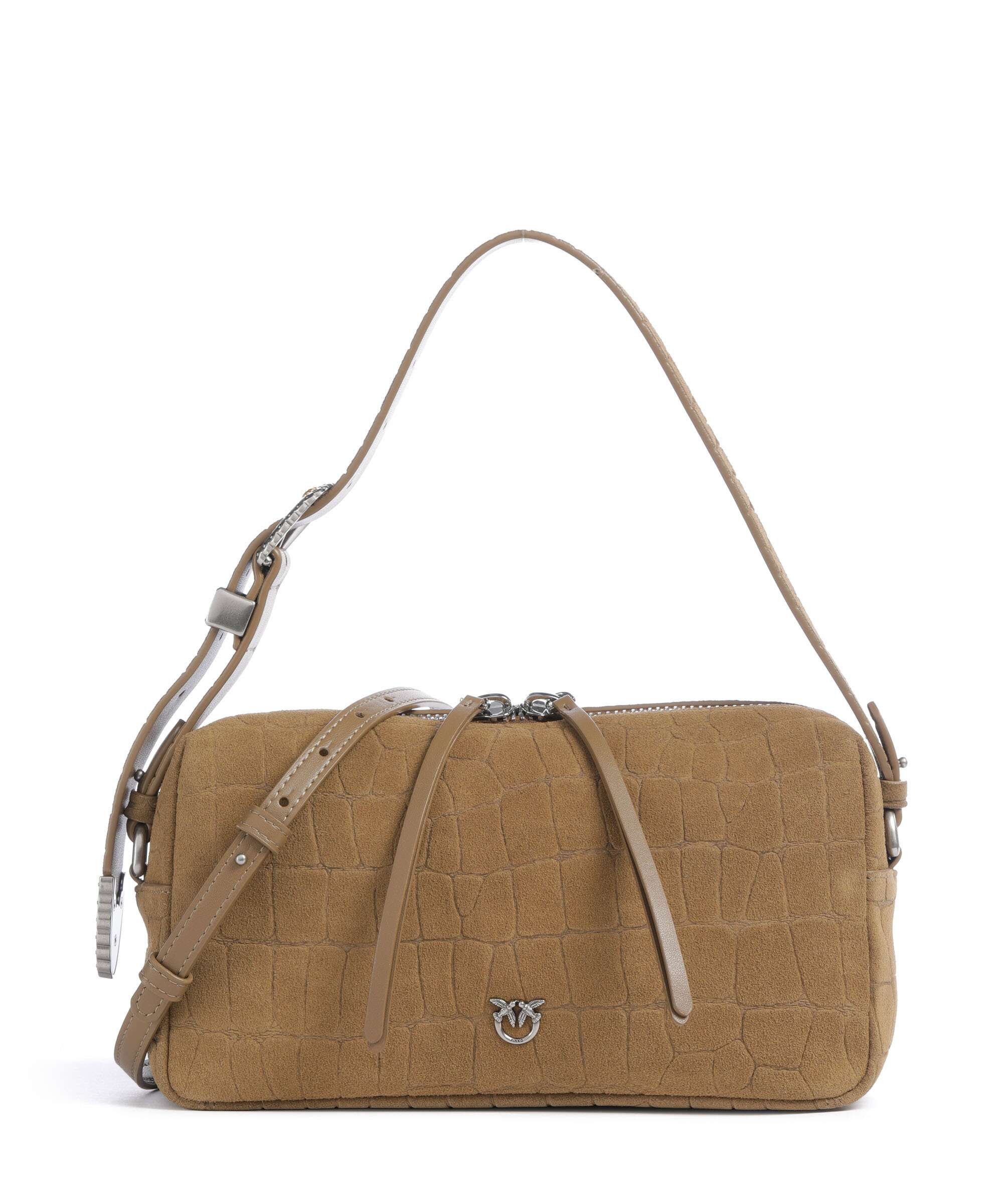 Pinko Torba na ramię verde canguro/old silver