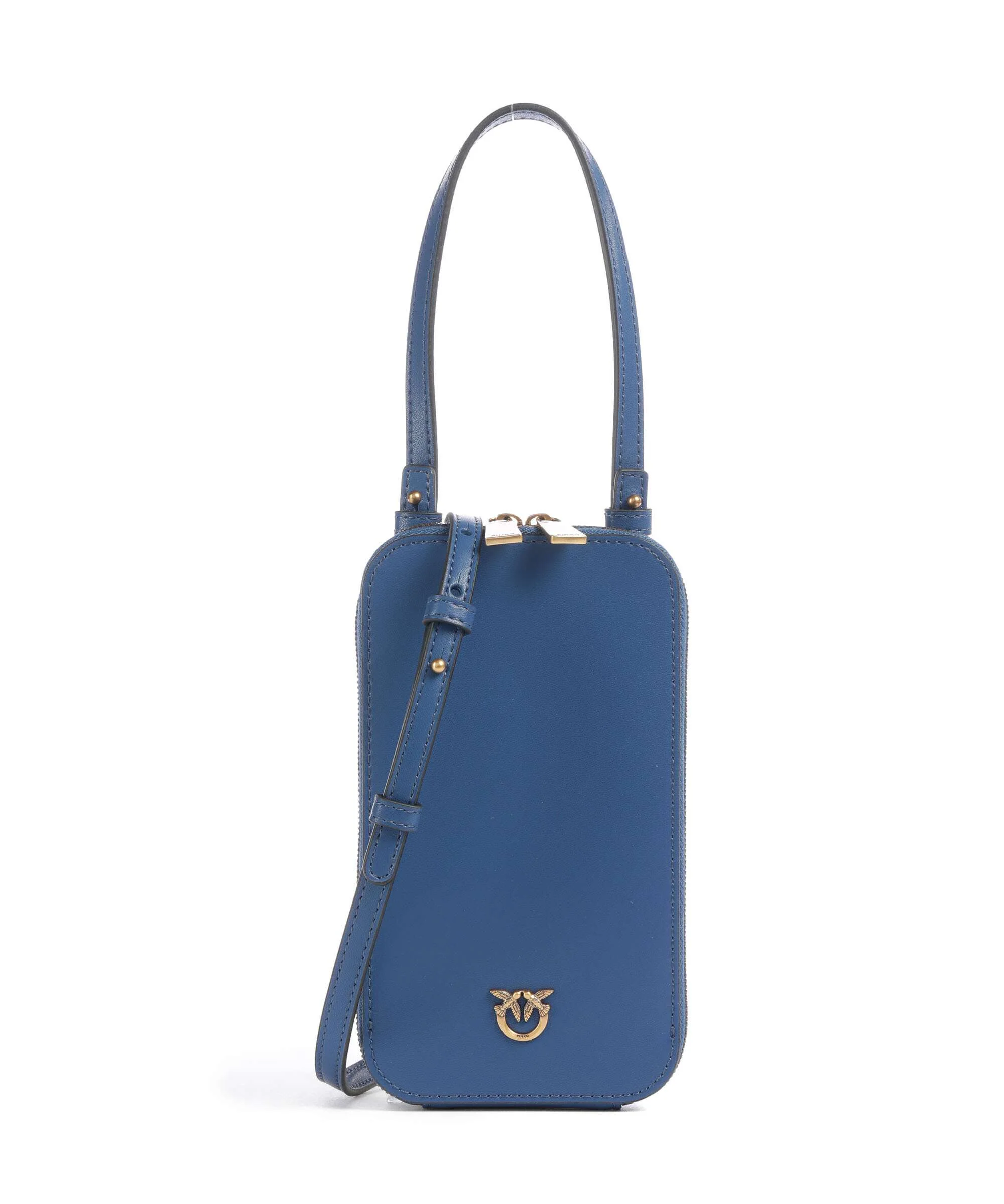 Pinko Torebka na telefon vero blu marino/antique gold