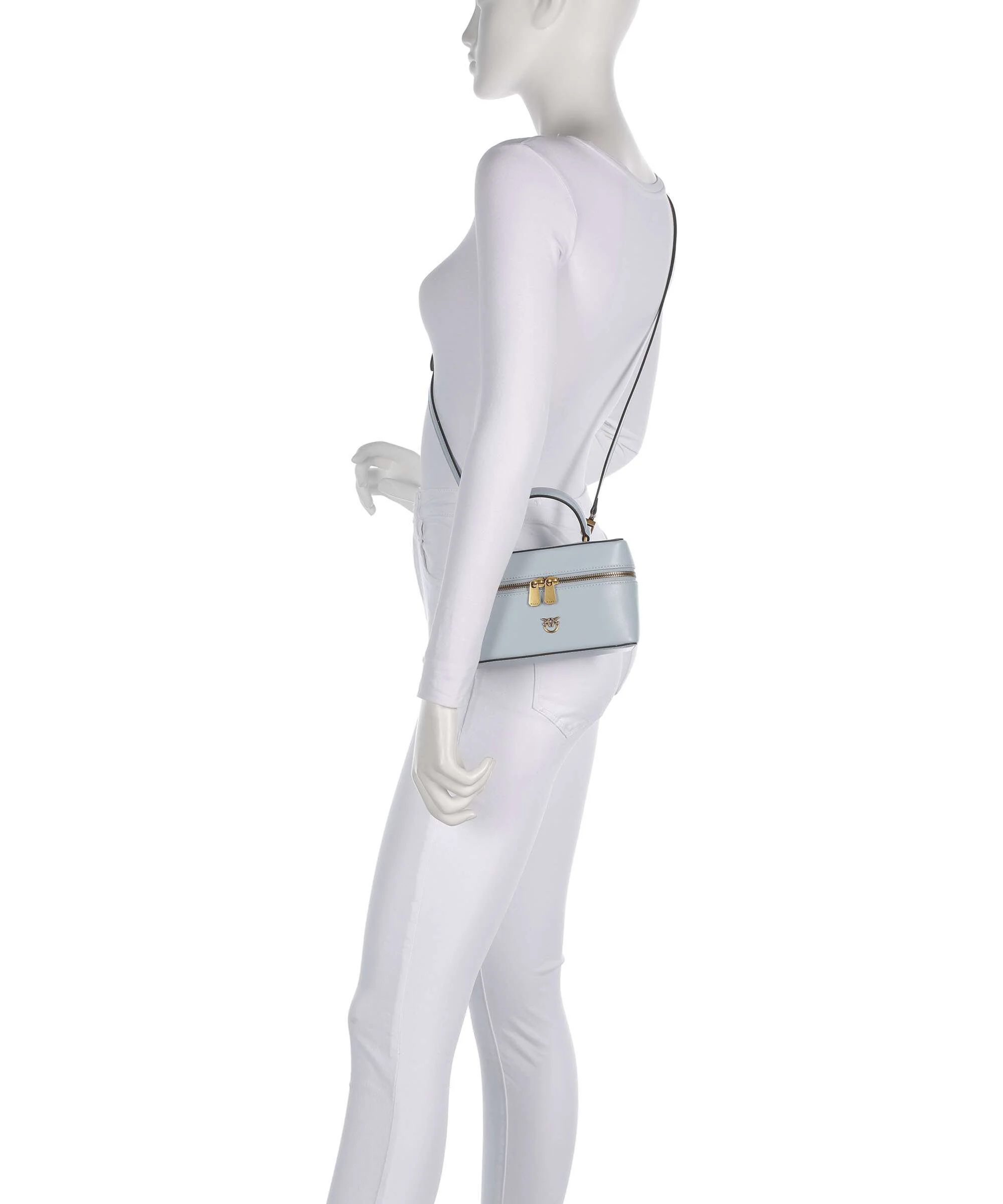 Pinko Vanity Mini Torba przez ramię azzurro celeste/antique gold - Image 3