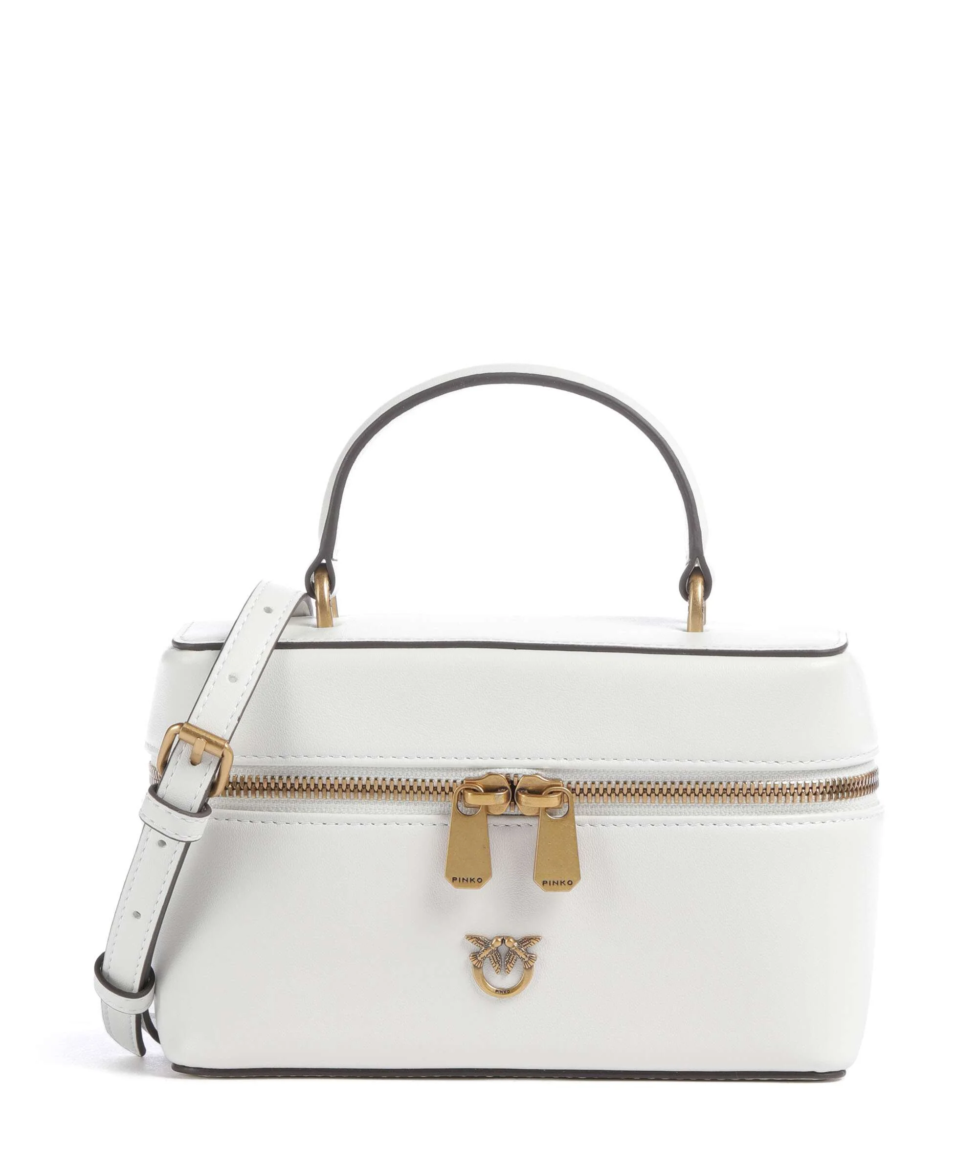 Pinko Vanity Mini Torba przez ramię bianco nembo/antique gold