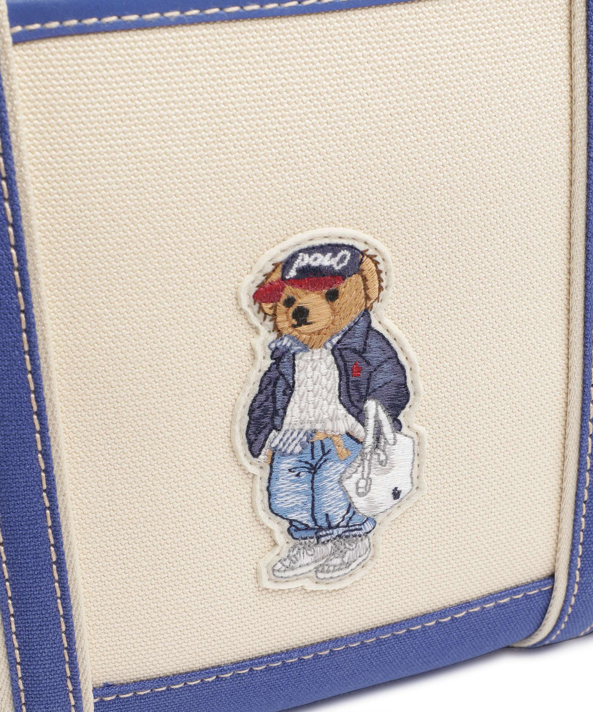 Polo Ralph Lauren Bear Spring Torba na zakupy ecru/ indigo sky - Image 4