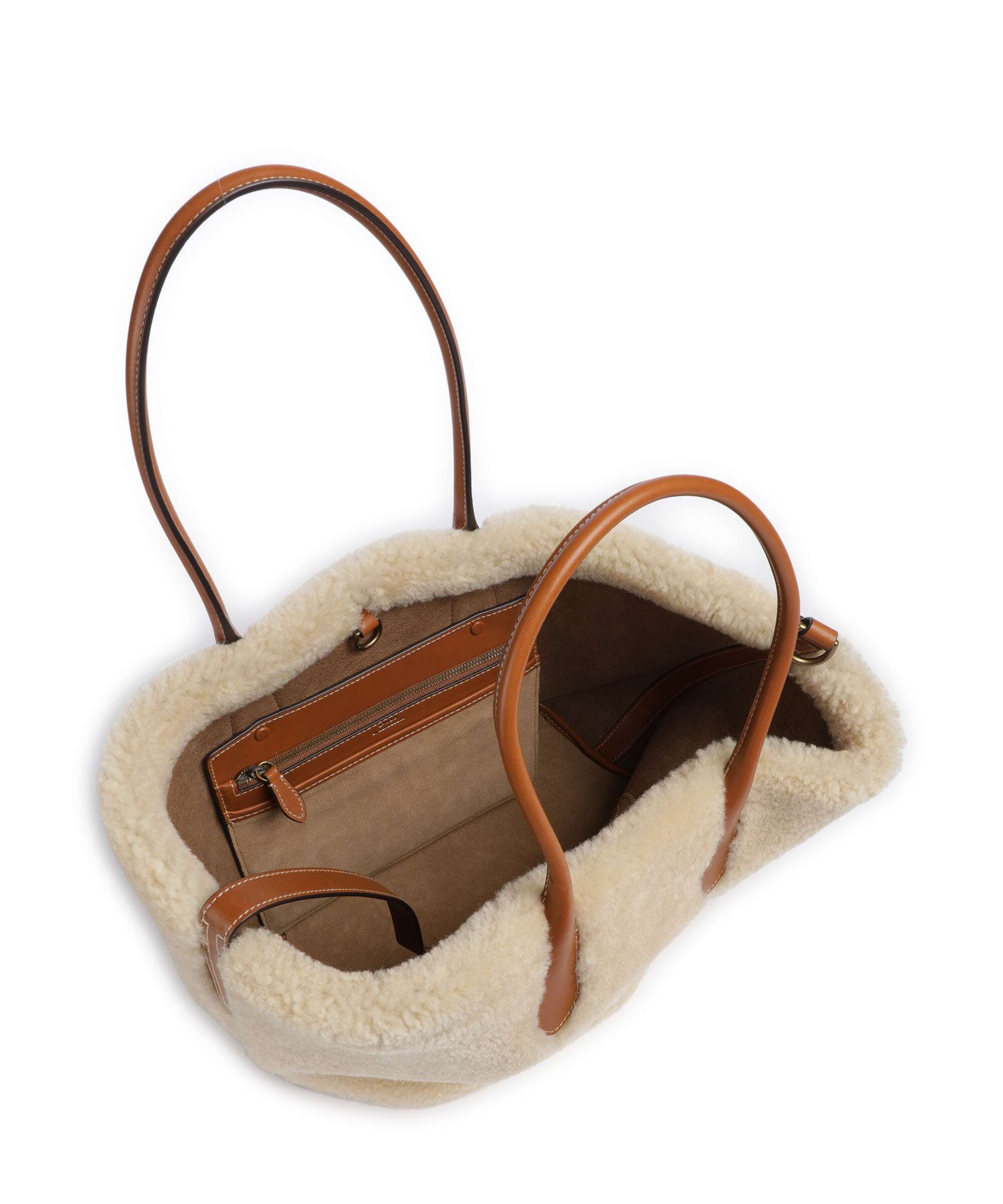 Polo Ralph Lauren Bellport Medium Torba na zakupy cream/cuoio - Image 6