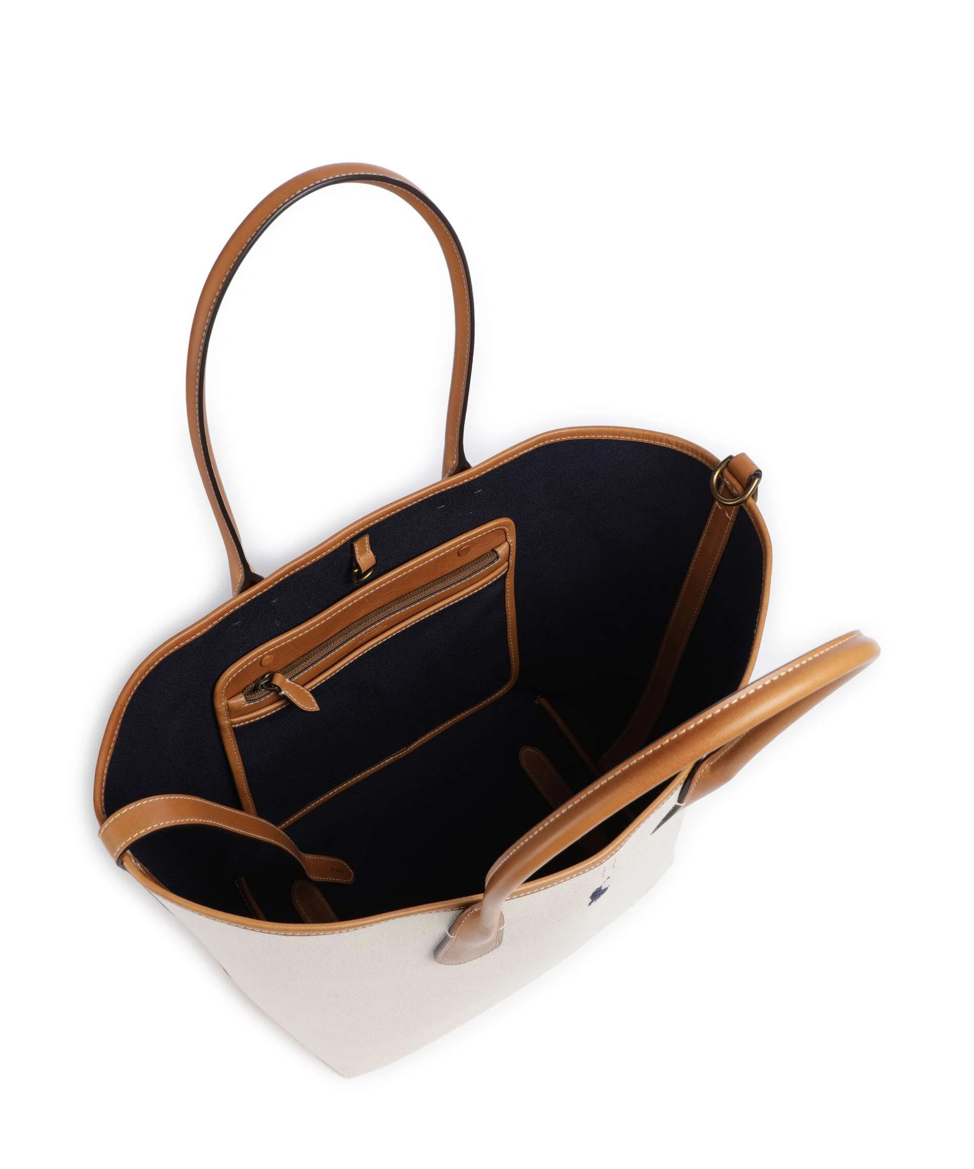 Polo Ralph Lauren Bellport Medium Torba na zakupy natural/navy - Image 6