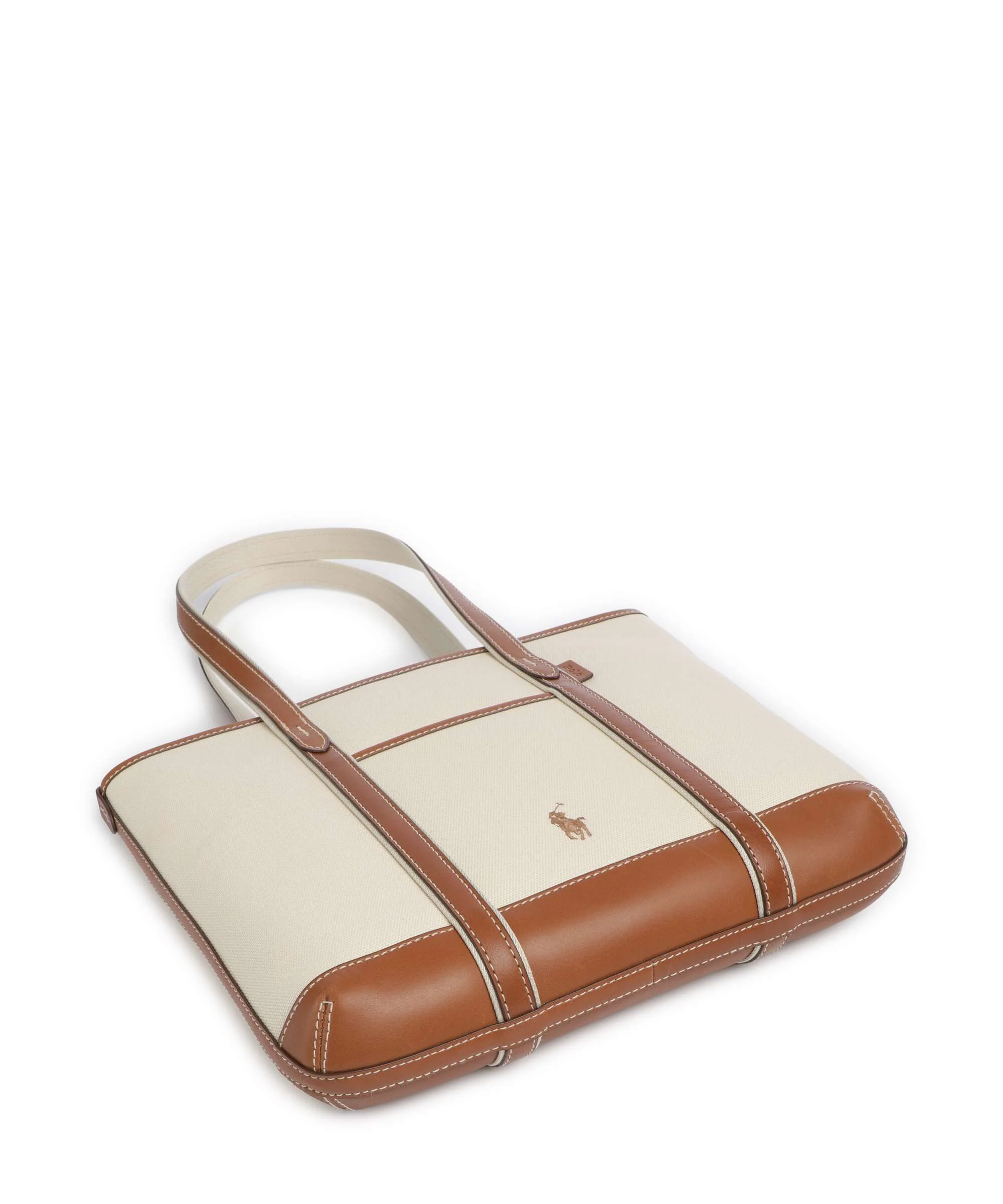 Polo Ralph Lauren Canvas Small Torba na zakupy ecru/cuoio - Image 4