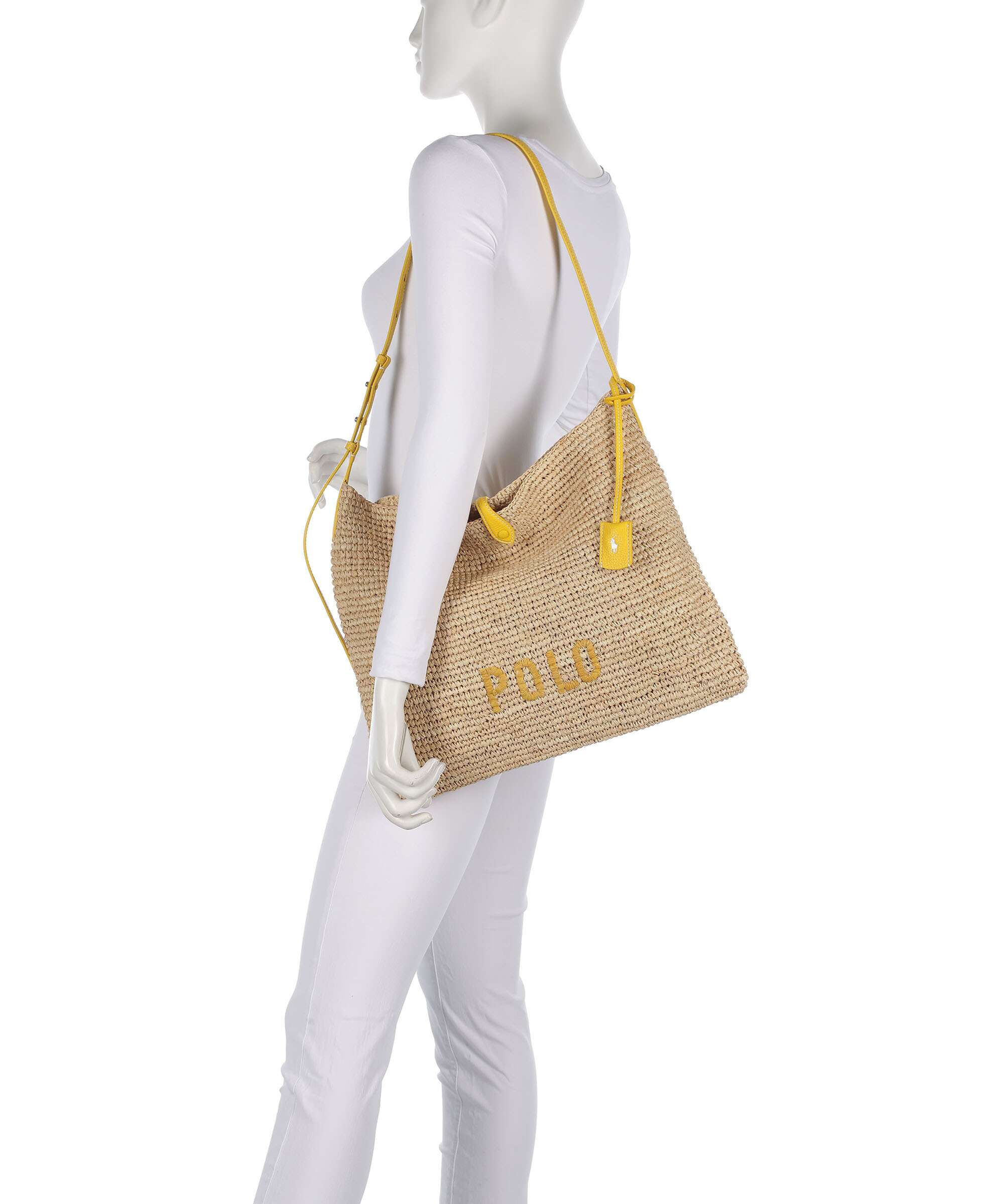 Polo Ralph Lauren Play Large Torebka worek natural/canary yellow - Image 3
