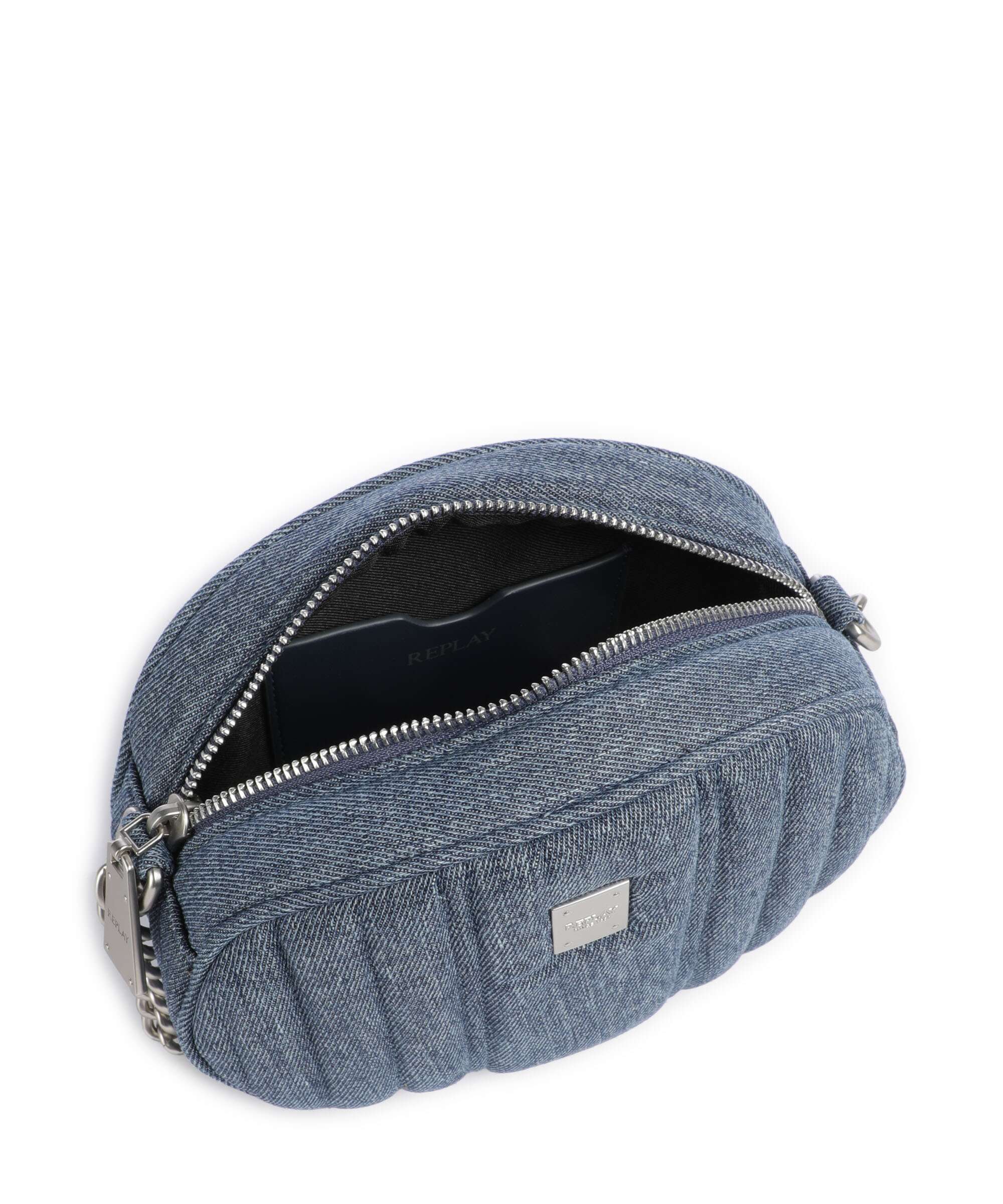 Replay Torba przez ramię blue denim - Image 6