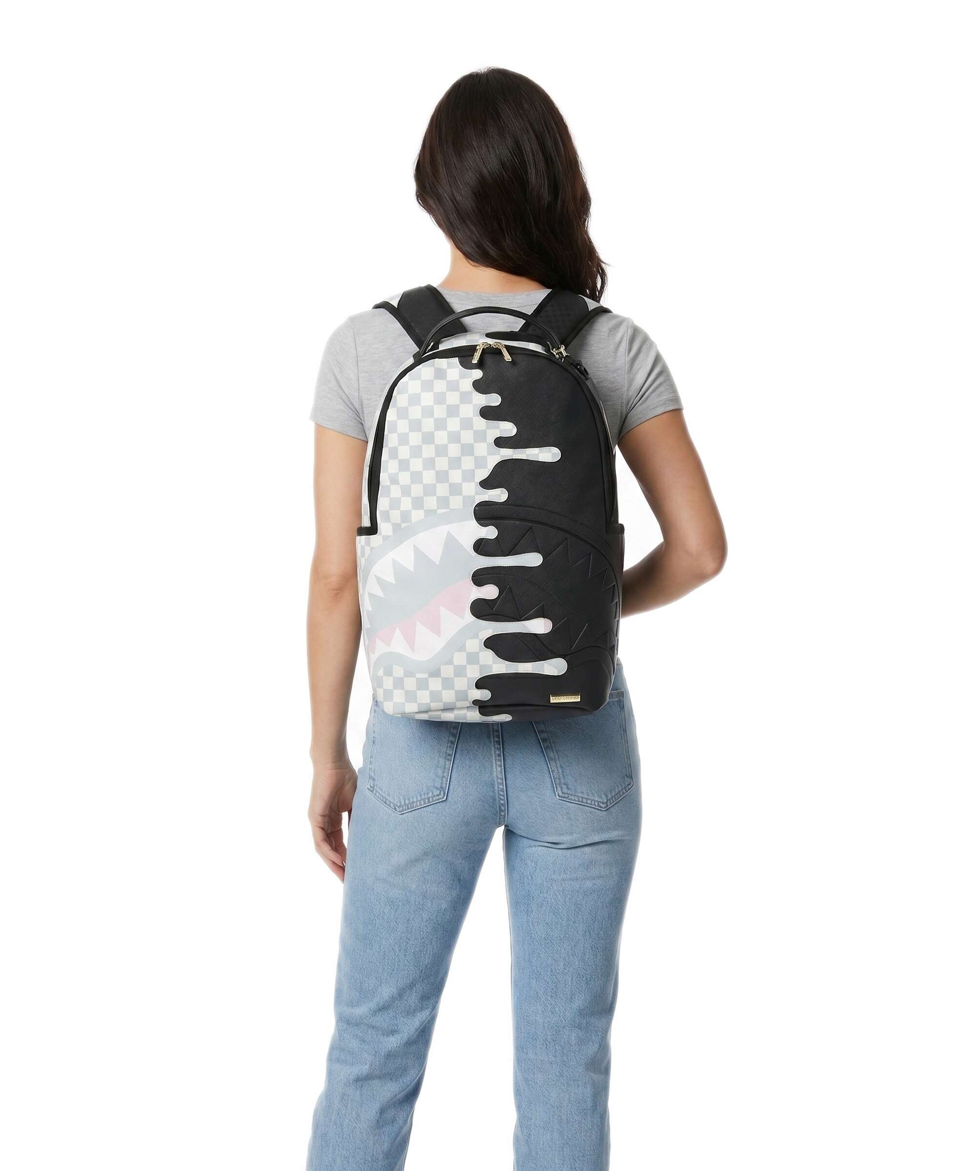 Sprayground Cream Check Side Drip Plecak multicolour - Image 3