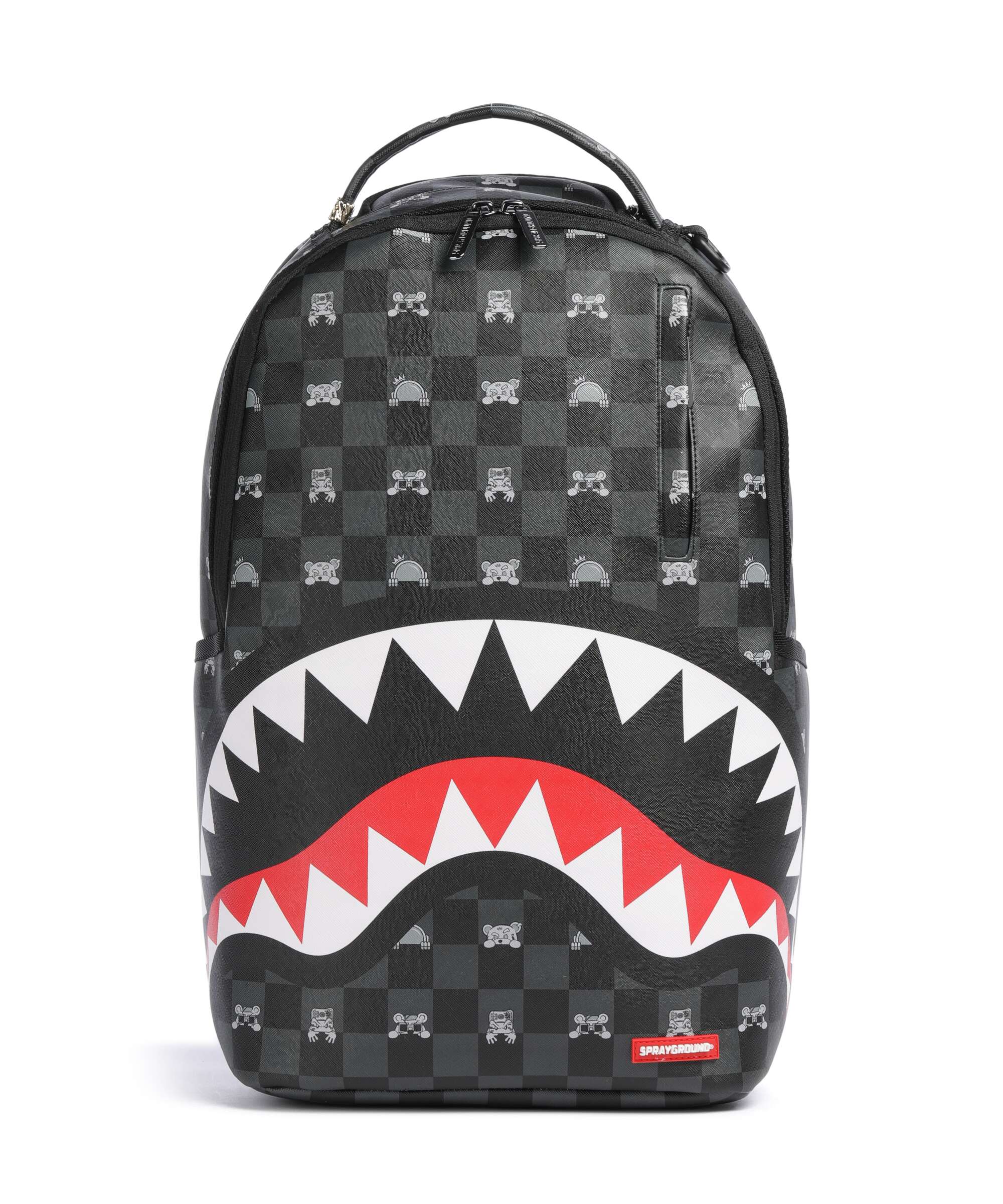Sprayground Gray Peeking Character Check Plecak black