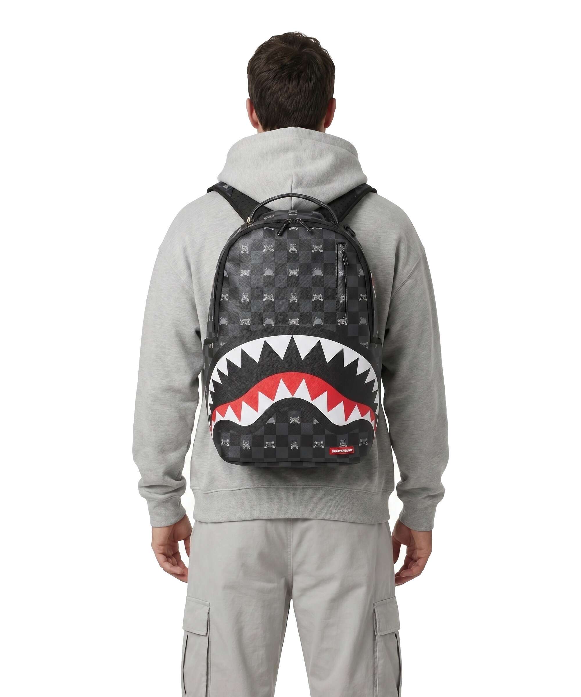 Sprayground Gray Peeking Character Check Plecak black - Image 3