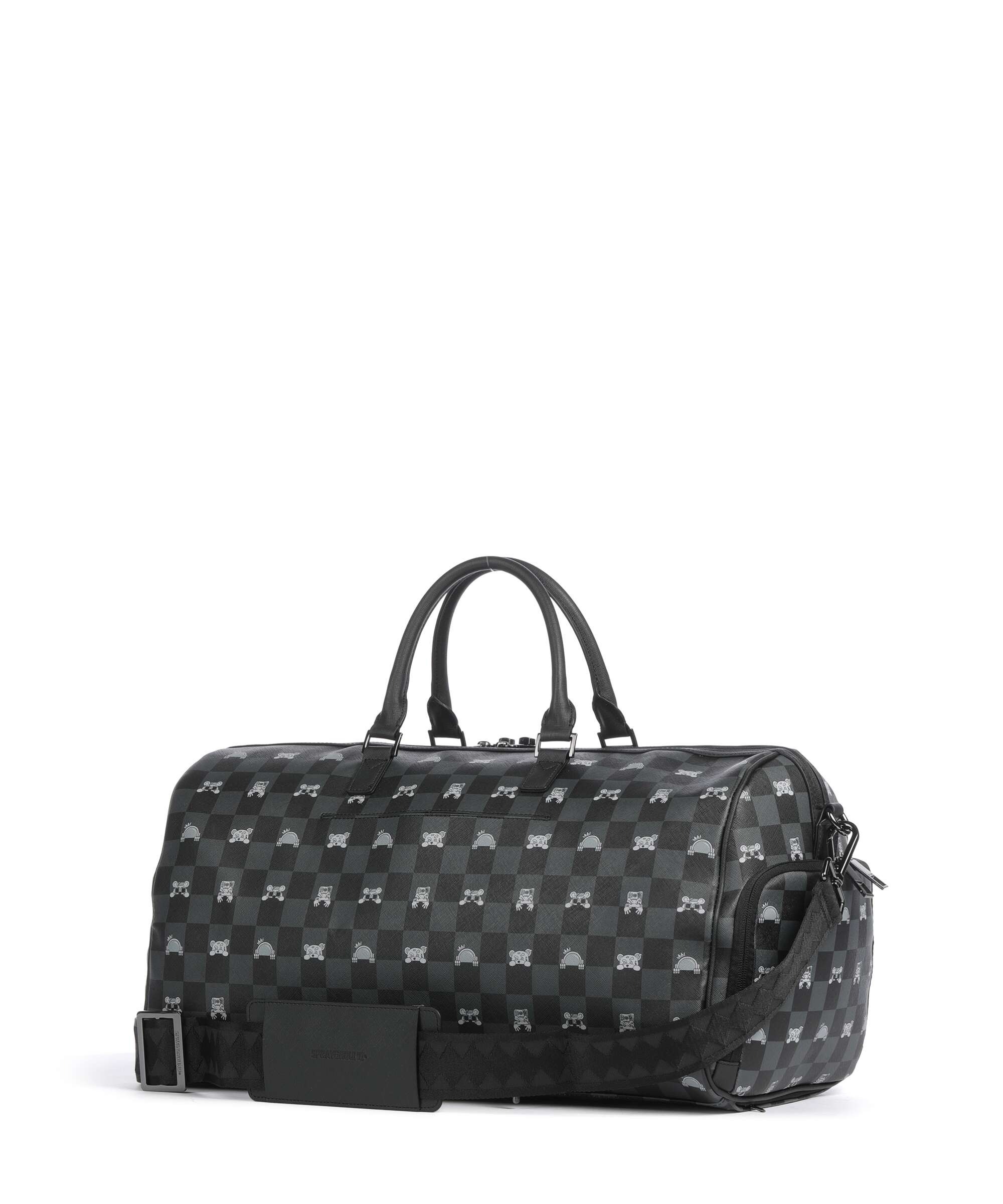 Sprayground Gray Peeking Character Check Torba weekendowa black - Image 2