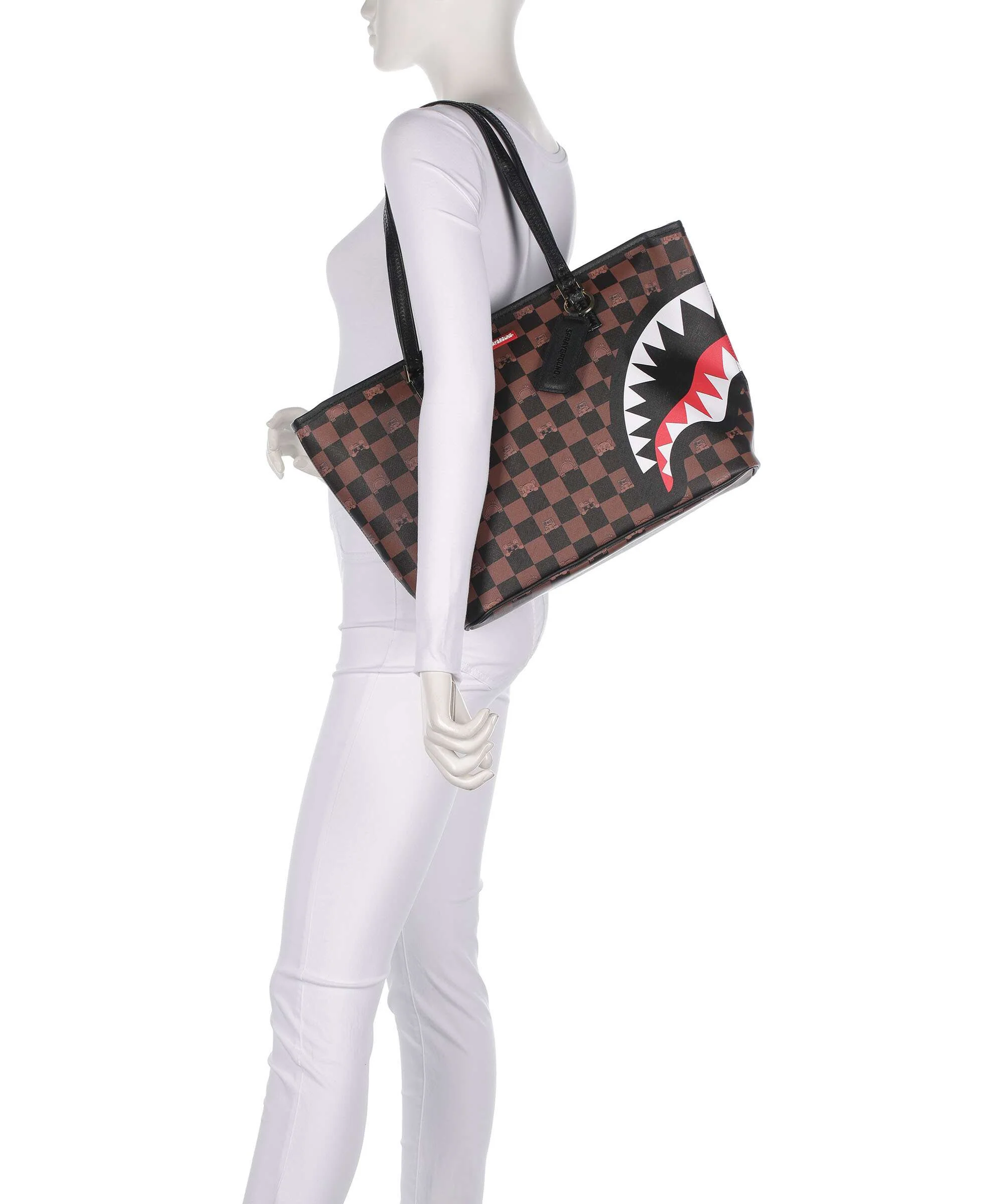 Sprayground Peeking Character Check Torba na zakupy multicolour - Image 3
