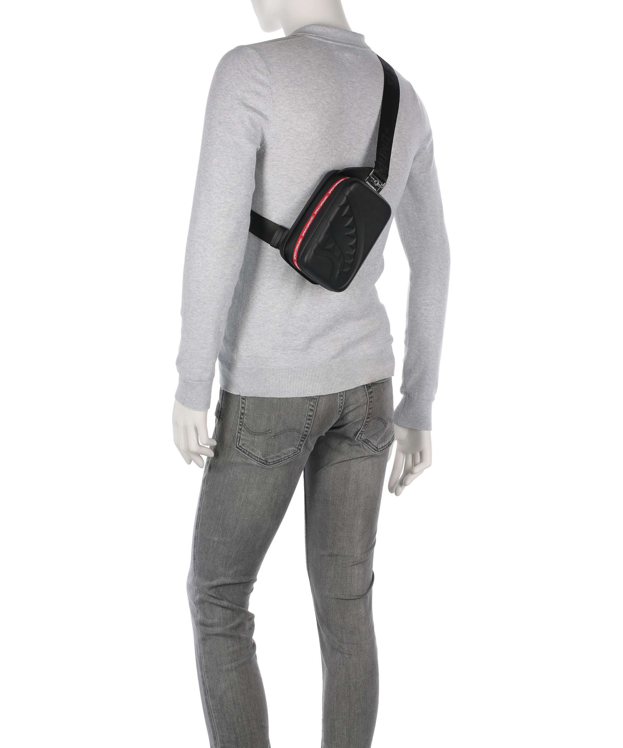 Sprayground Printed Zipper Shark Plecak na jedno ramię black - Image 3
