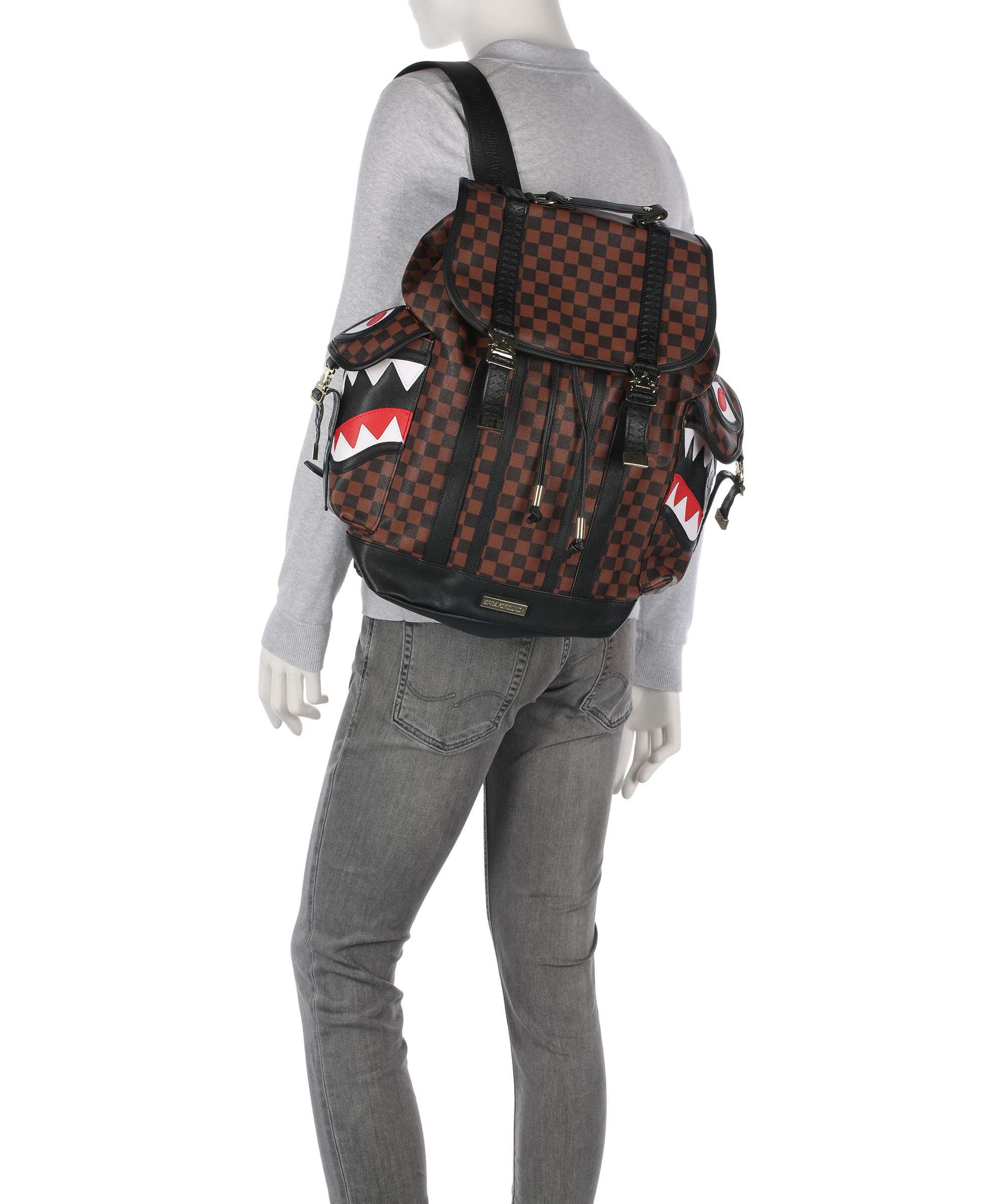 Sprayground Sawtooth Sharks in Paris Monte Carlo Plecak brown - Image 3