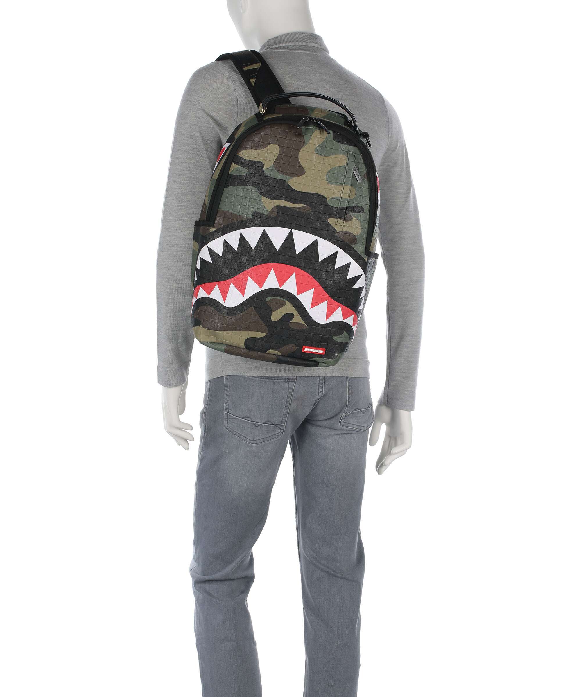 Sprayground Woodland Camo Check Plecak multicolour - Image 3
