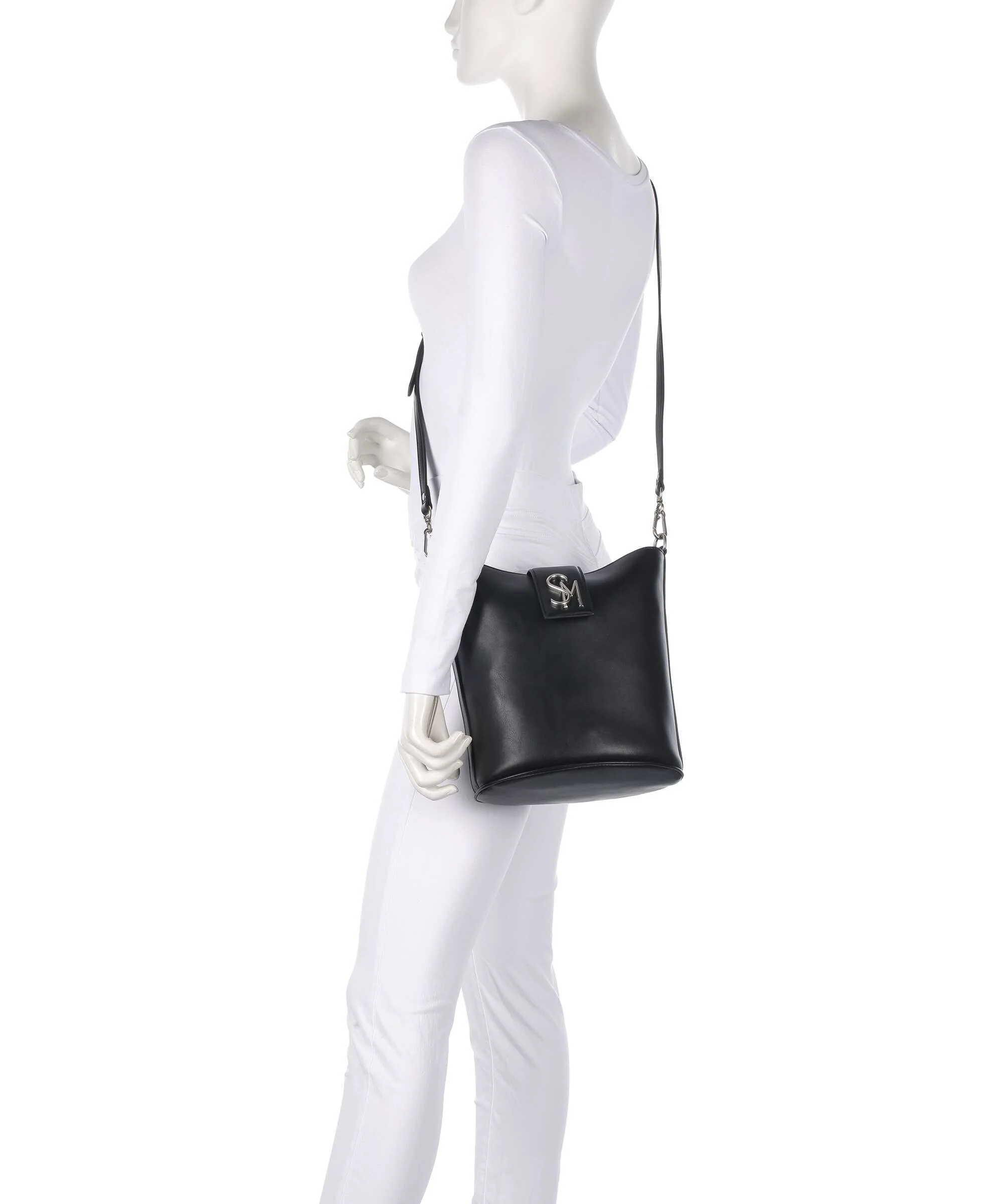 Steve Madden BARRIE Torebka worek black/silver - Image 4