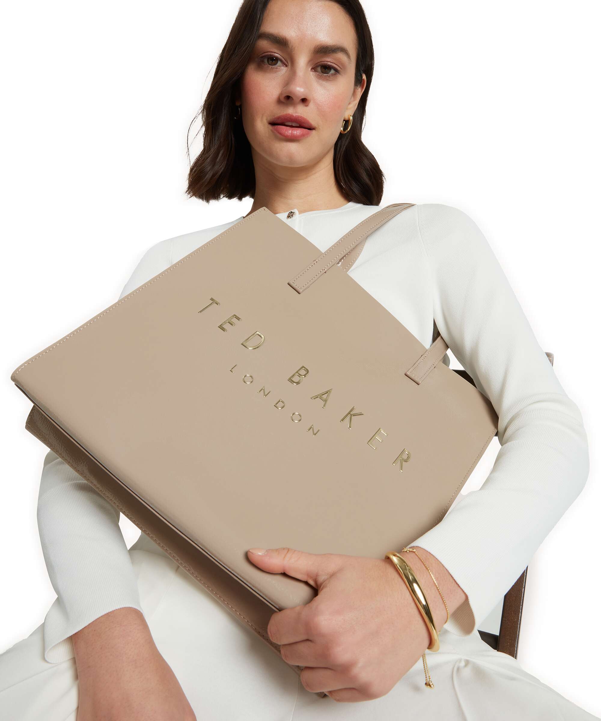 Ted Baker Crinkon Torba na zakupy stone - Image 3