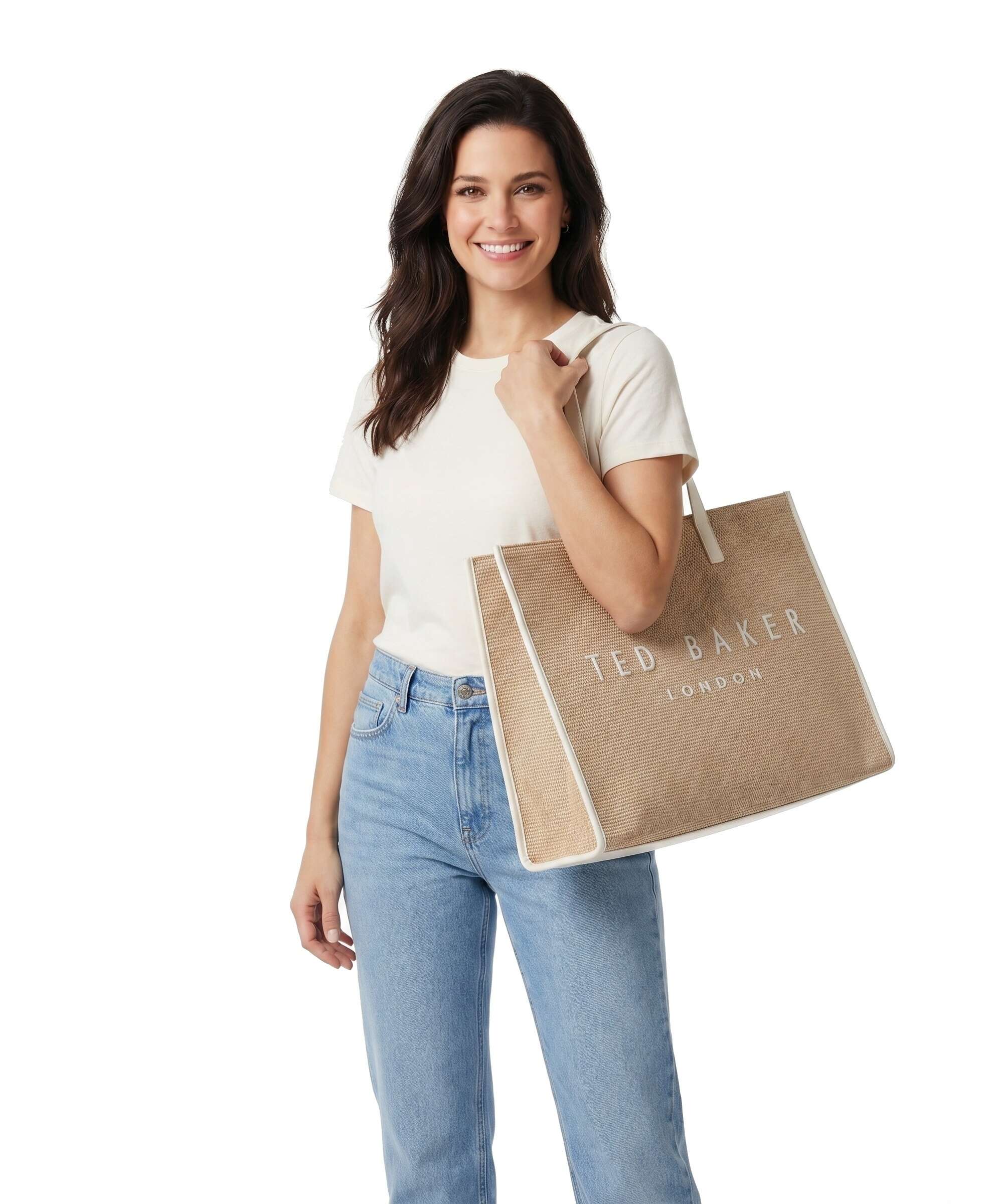 Ted Baker Pallmer Torba na zakupy ivory - Image 3