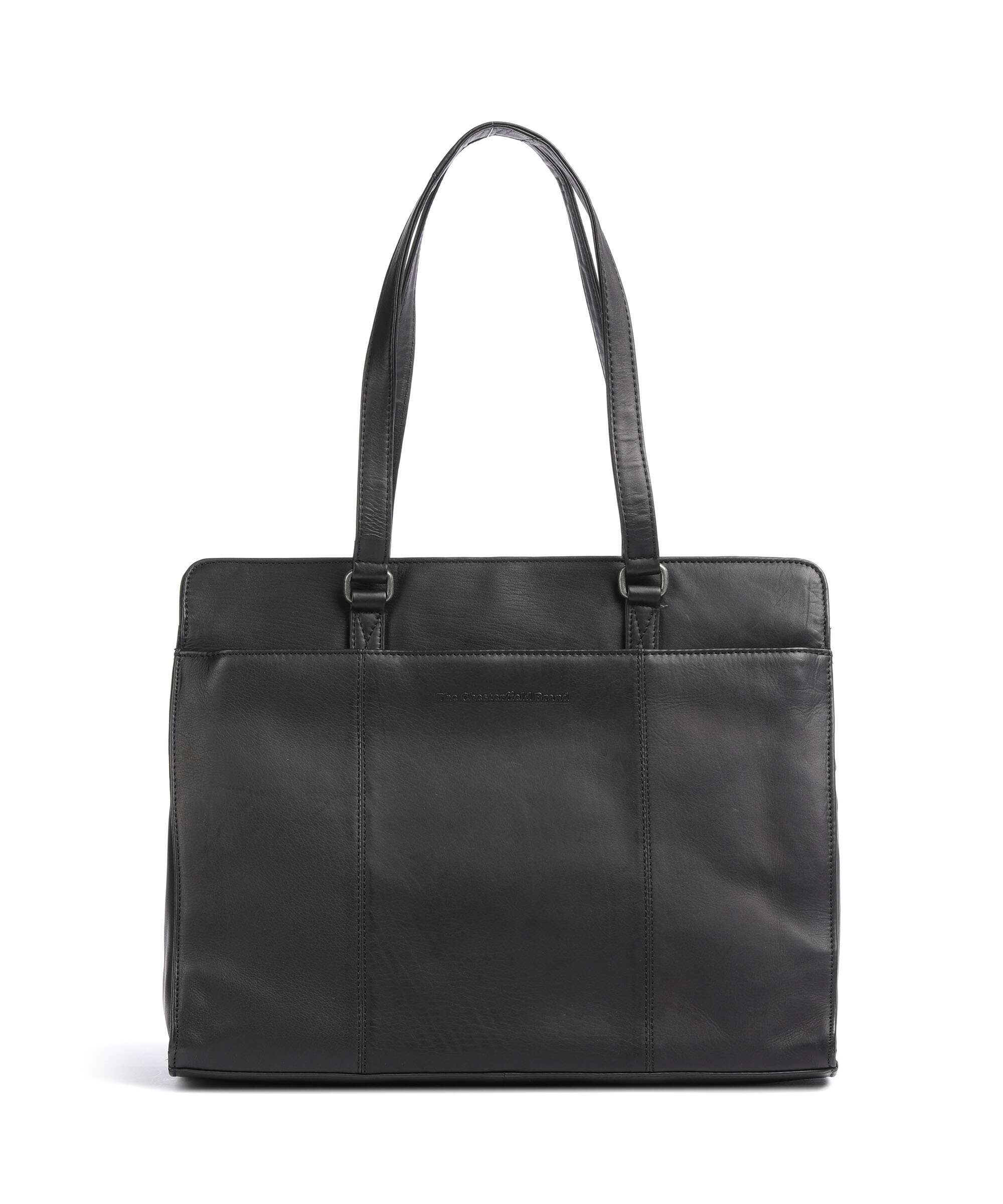 The Chesterfield Brand Cow Wax Pull Up Fidenza Torba na zakupy black