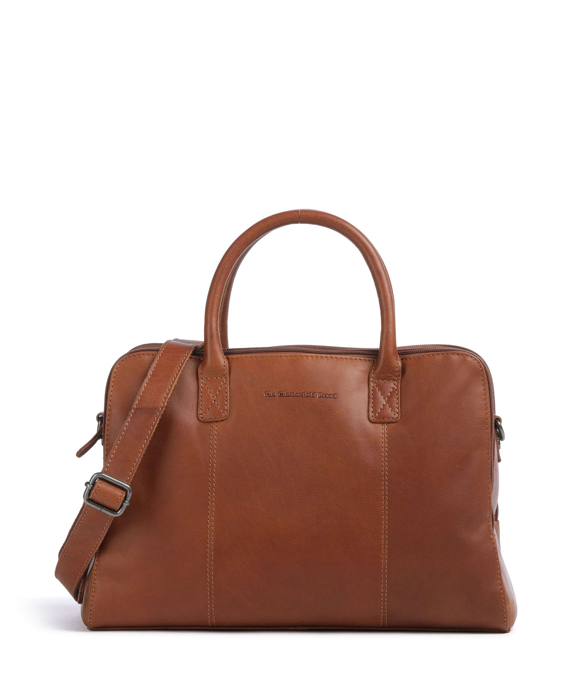 The Chesterfield Brand Cow Wax Pull Up Layton Torebka cognac