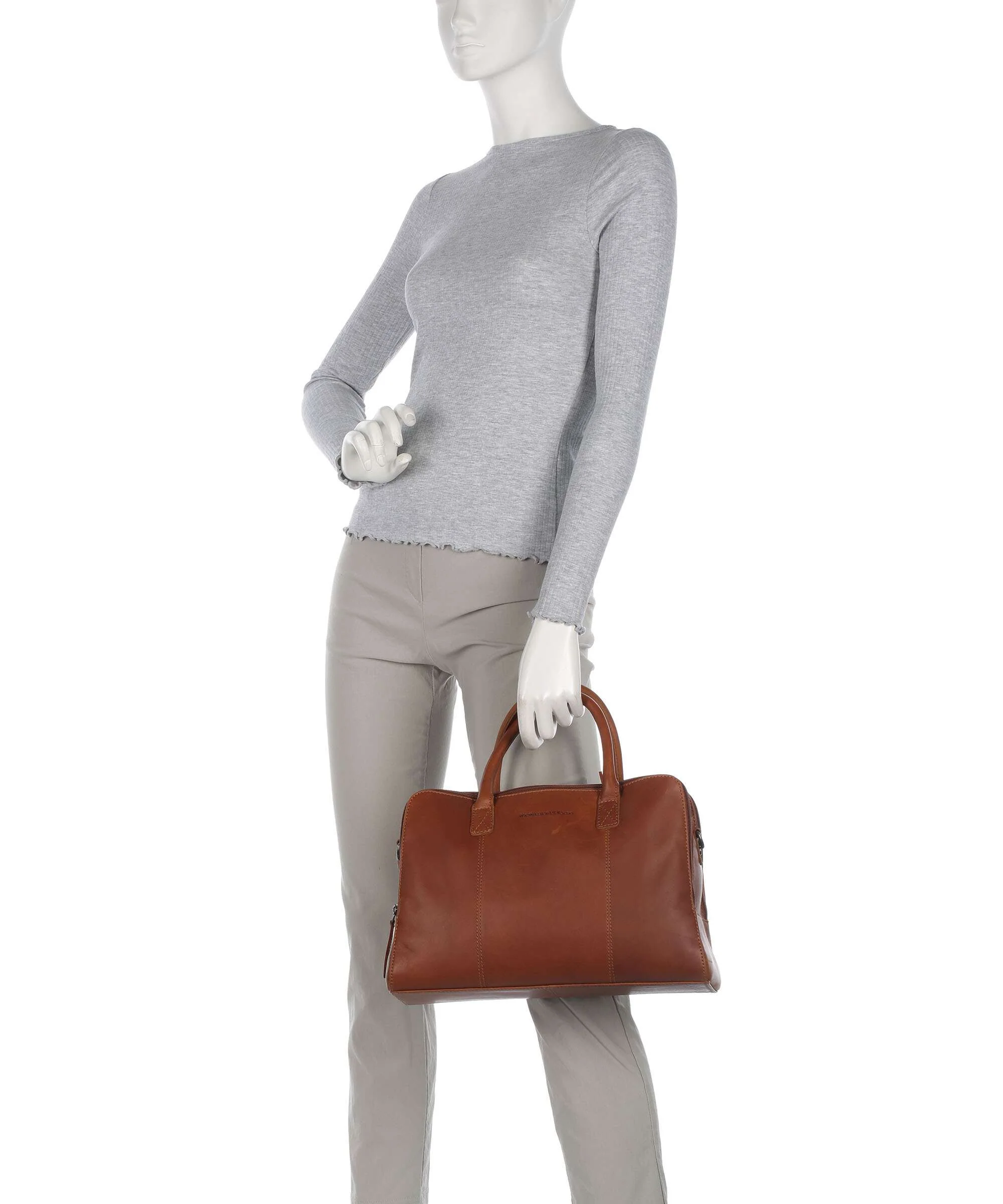 The Chesterfield Brand Cow Wax Pull Up Layton Torebka cognac - Image 3