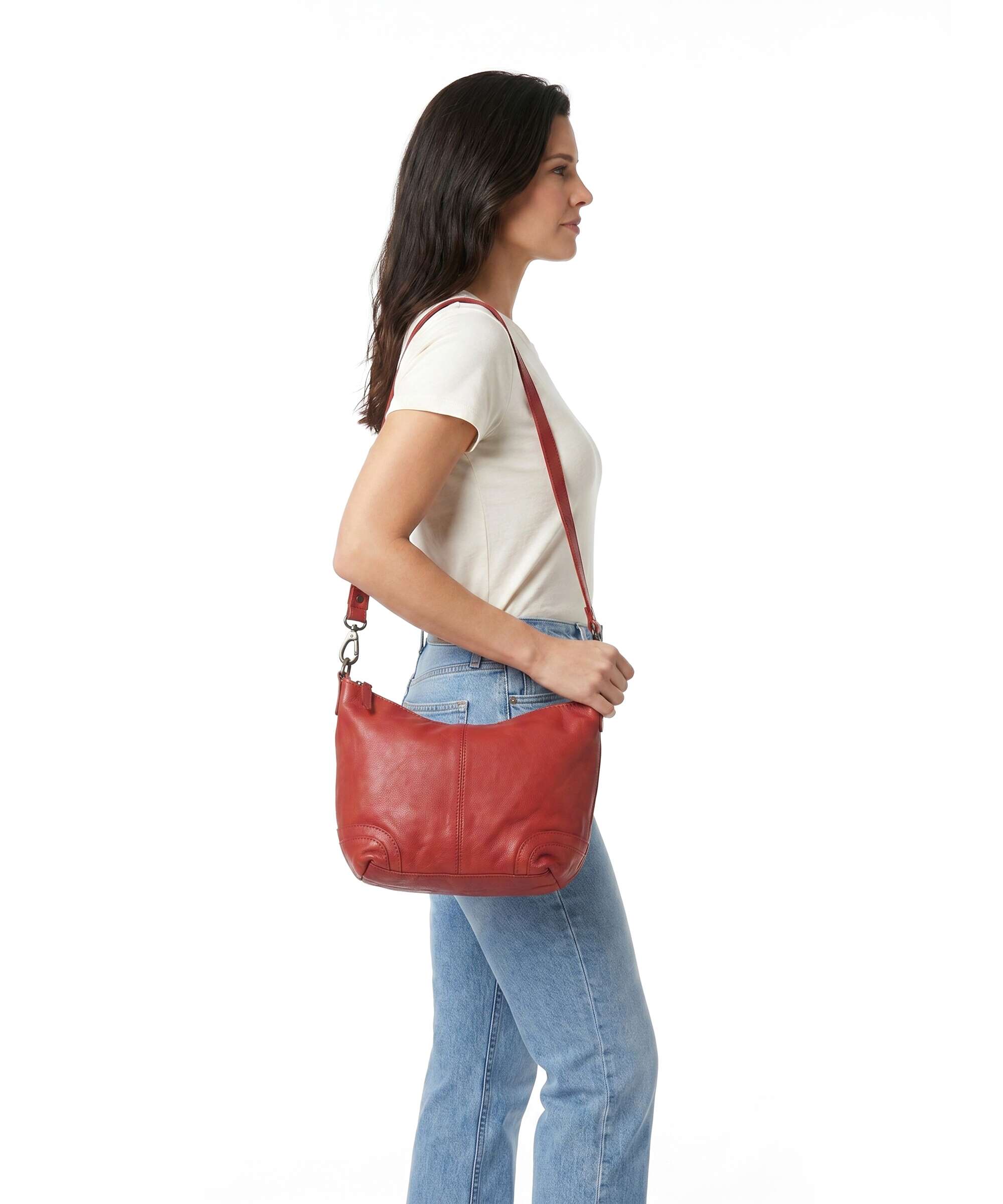 The Chesterfield Brand Washed Waxed Cow Lucy Torba na ramię red - Image 3