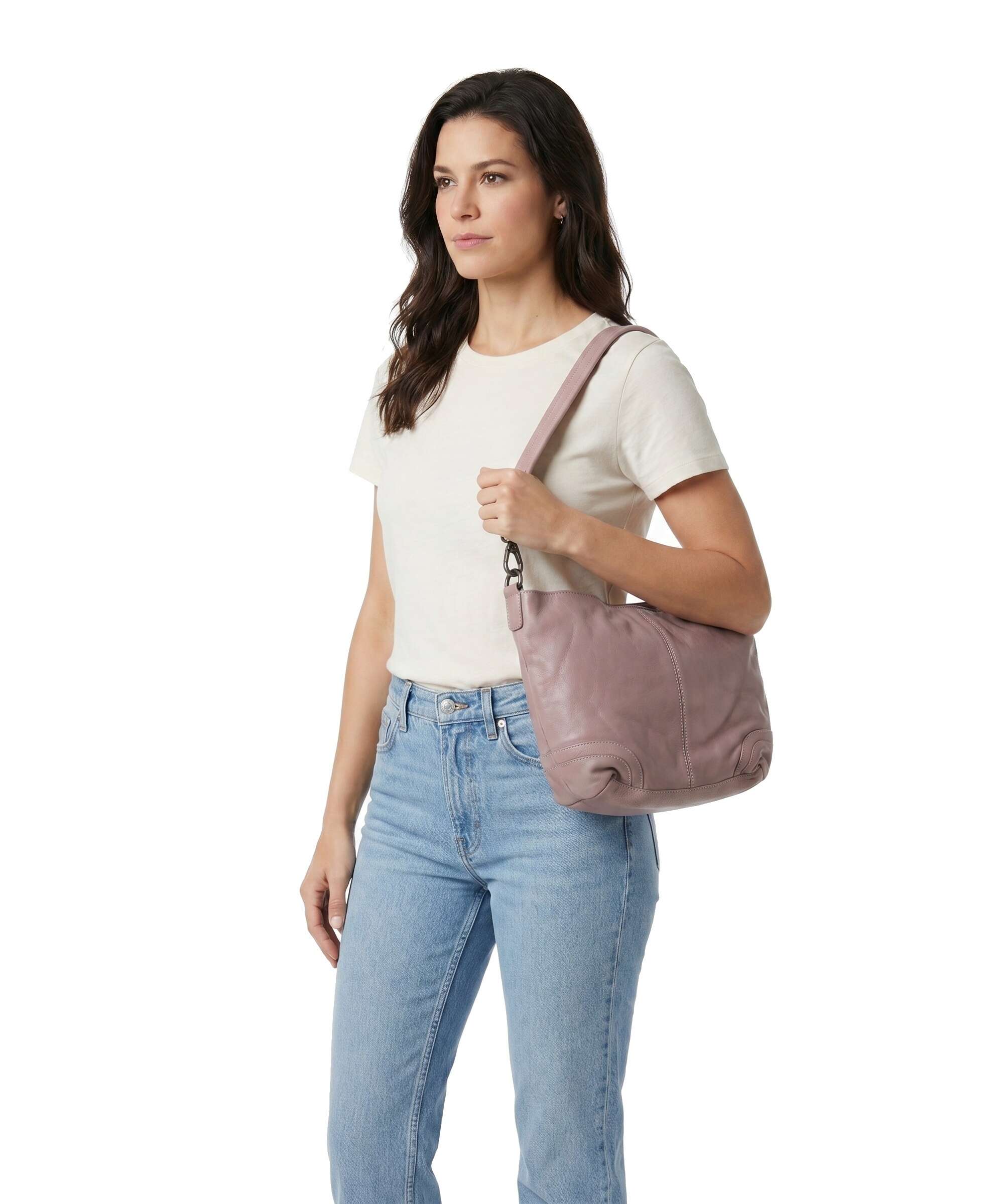 The Chesterfield Brand Washed Waxed Cow Lucy Torba na ramię lavender lilac - Image 3