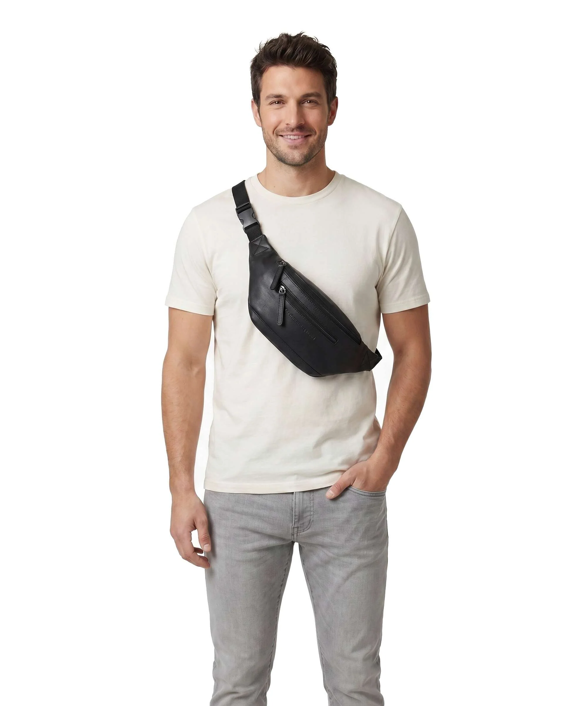 The Chesterfield Brand Wax Pull Up Cow Brana Saszetka nerka black - Image 3