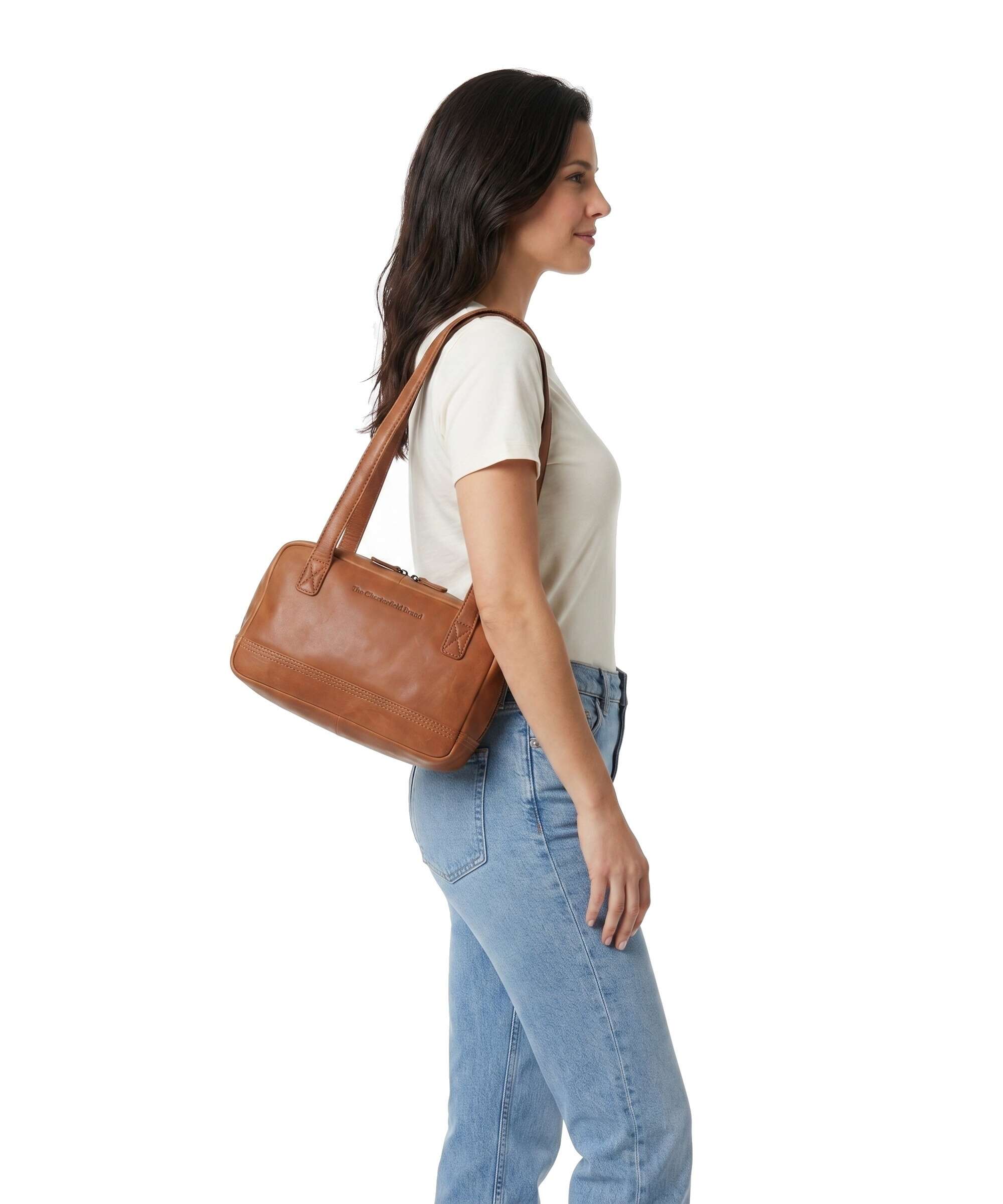 The Chesterfield Brand Wax Pull Up Cow Fenno Torba na ramię cognac - Image 3