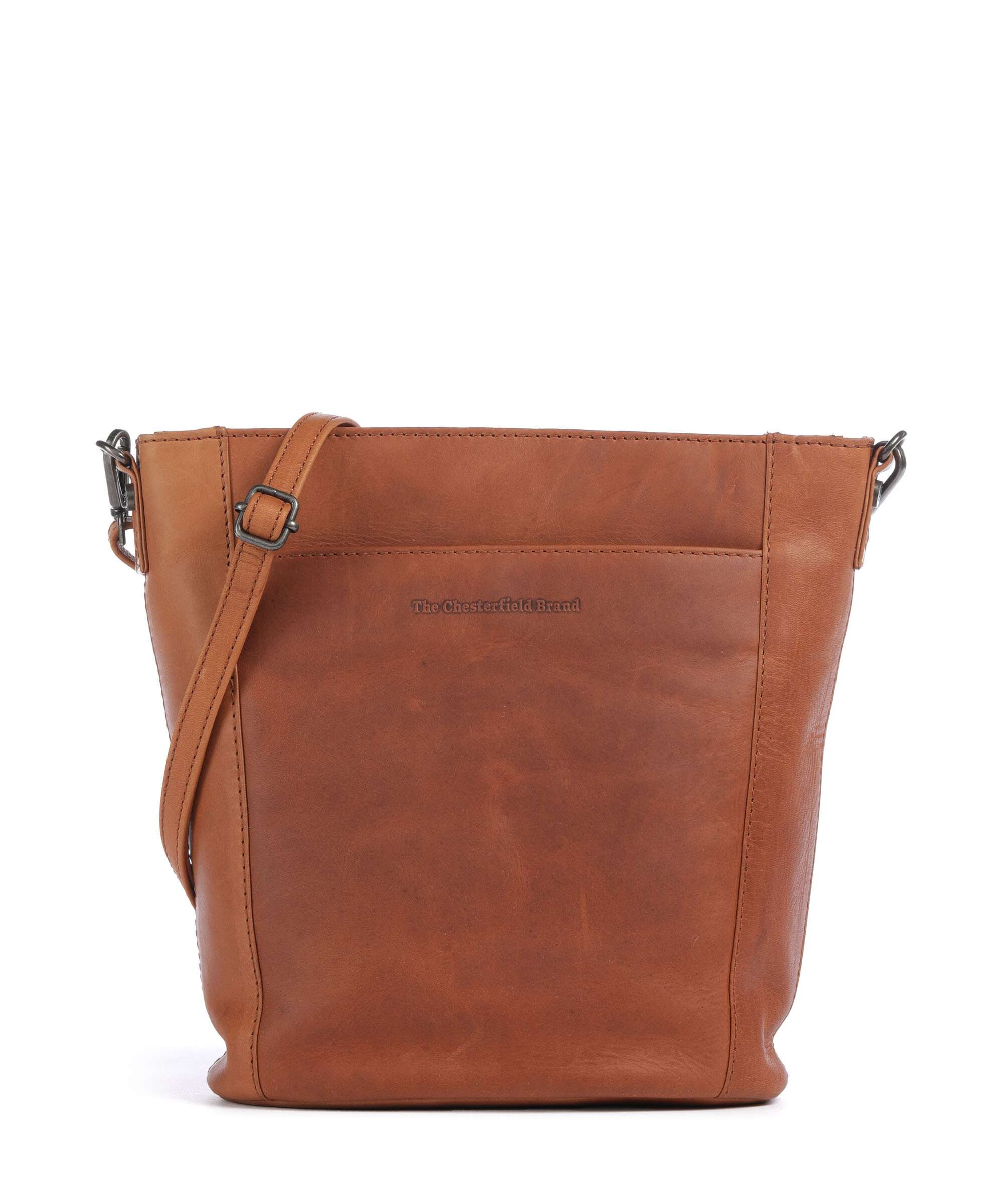 The Chesterfield Brand Wax Pull Up Cow Moore Torebka worek cognac