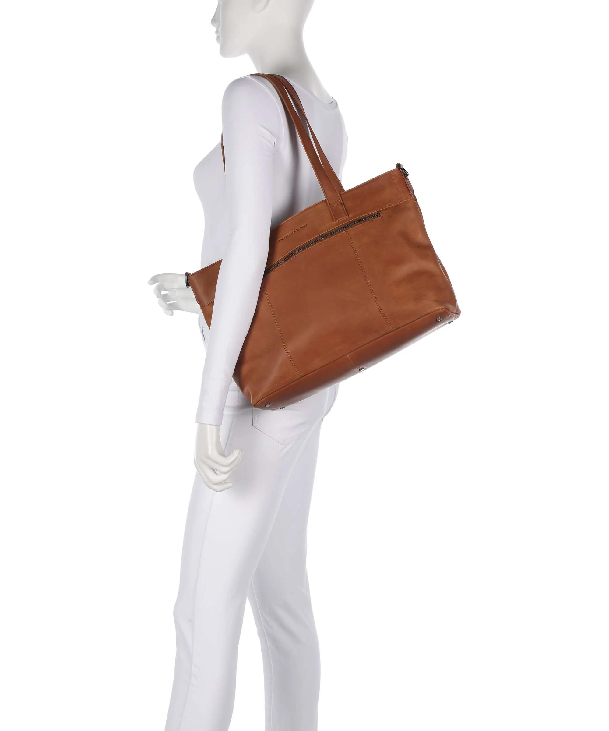 The Chesterfield Brand Wax Pull Up Cow Osira Torba na zakupy cognac - Image 3