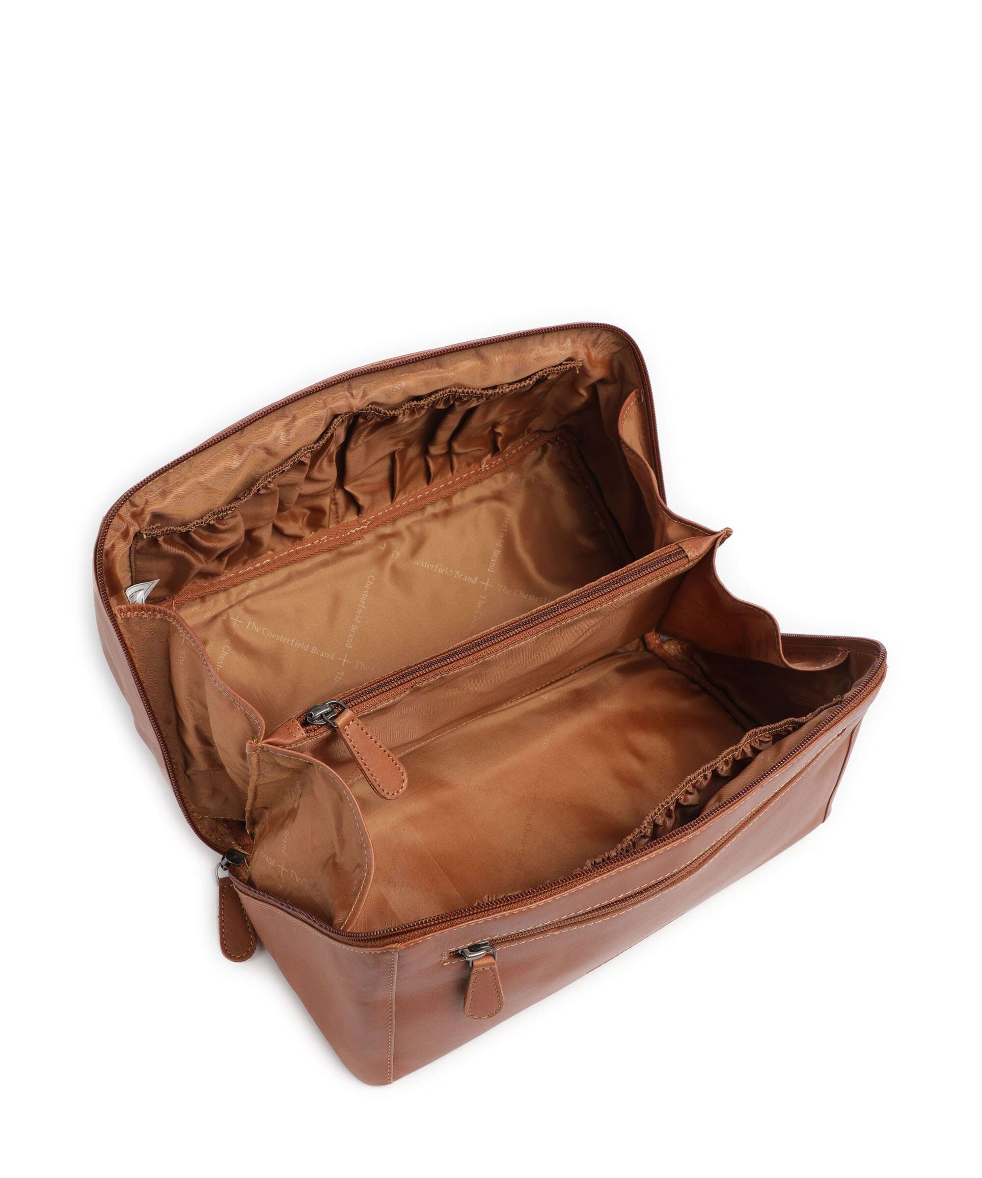 The Chesterfield Brand Wax Pull Up Cow Trevia Torby toaletowe cognac - Image 4