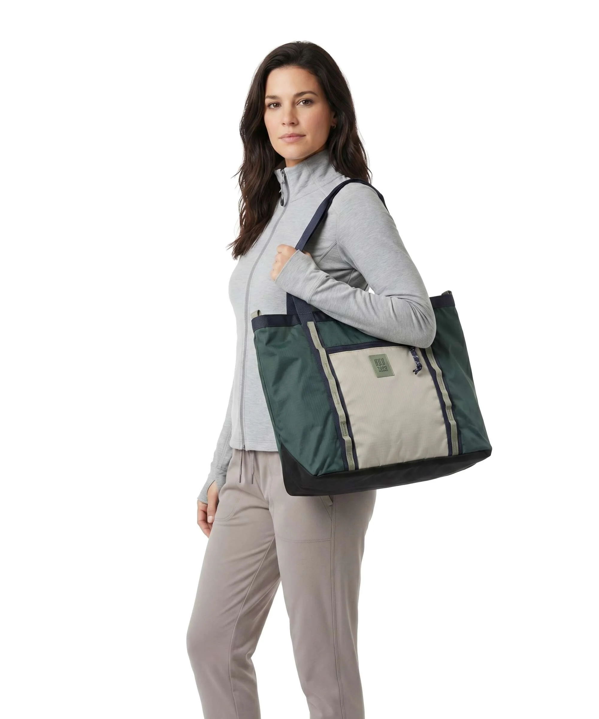 Topo Designs Mountain Utility Torba na zakupy forest/bone white - Image 3