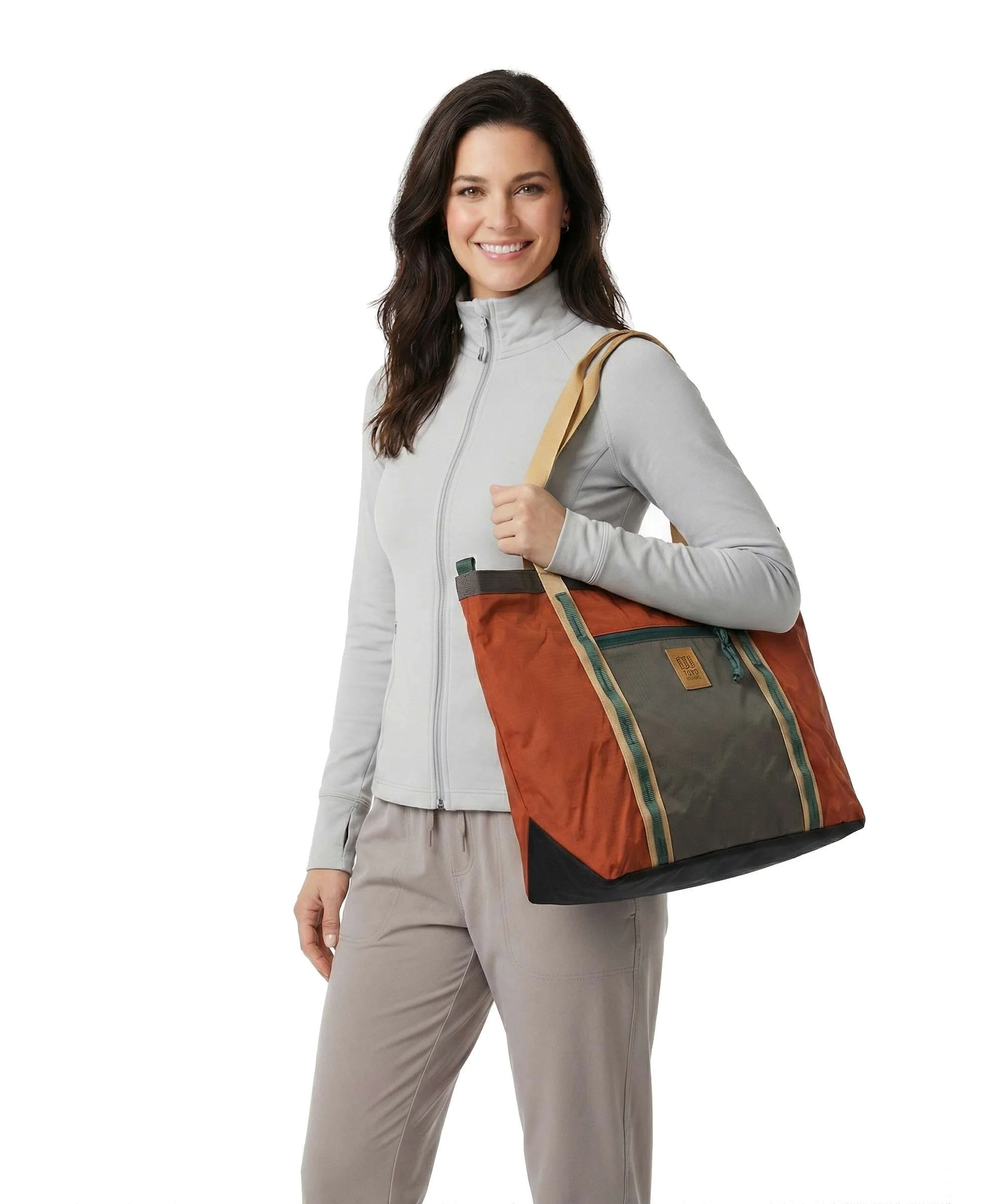 Topo Designs Mountain Utility Torba na zakupy woodland/terracotta - Image 3
