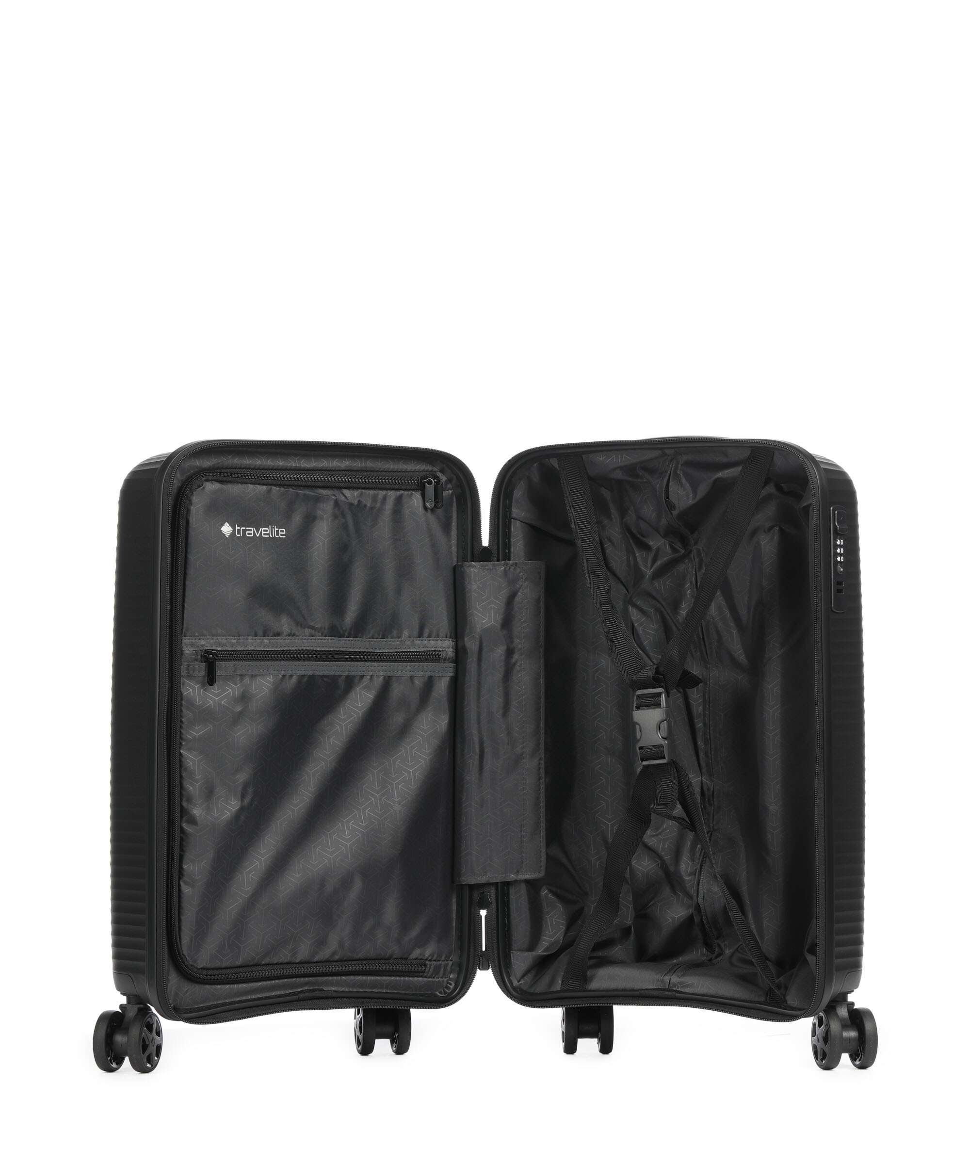 Travelite Air Stripe Slim Walizka na 4 kołach black - Image 5
